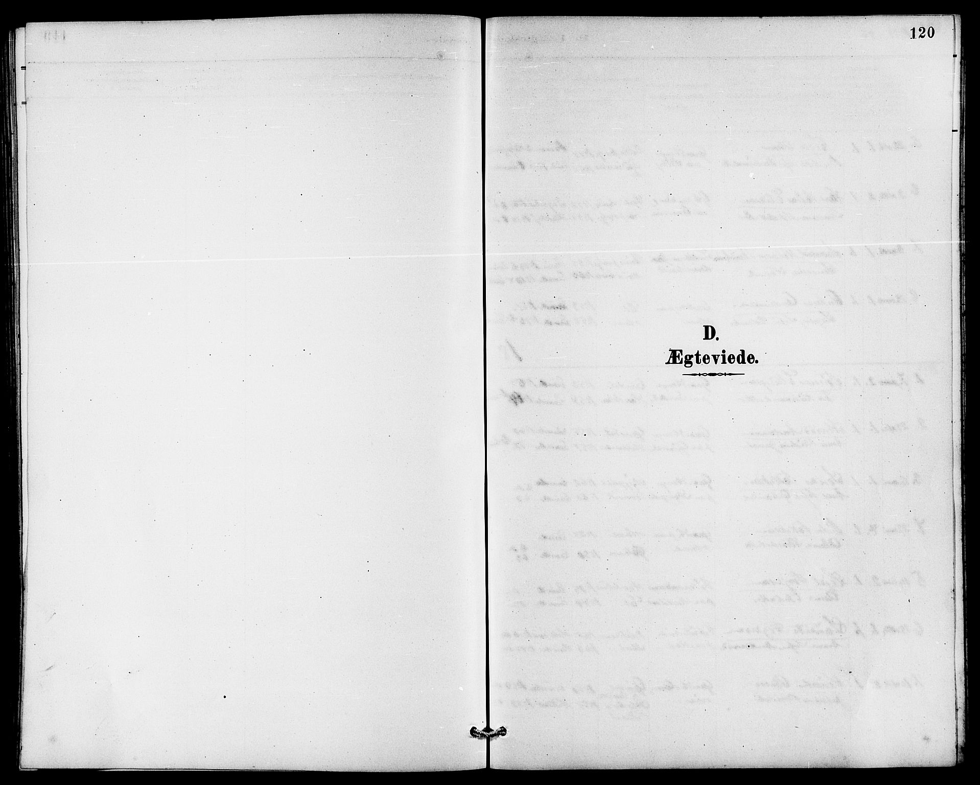 Lund sokneprestkontor, AV/SAST-A-101809/S07/L0006: Klokkerbok nr. B 6, 1885-1901, s. 120