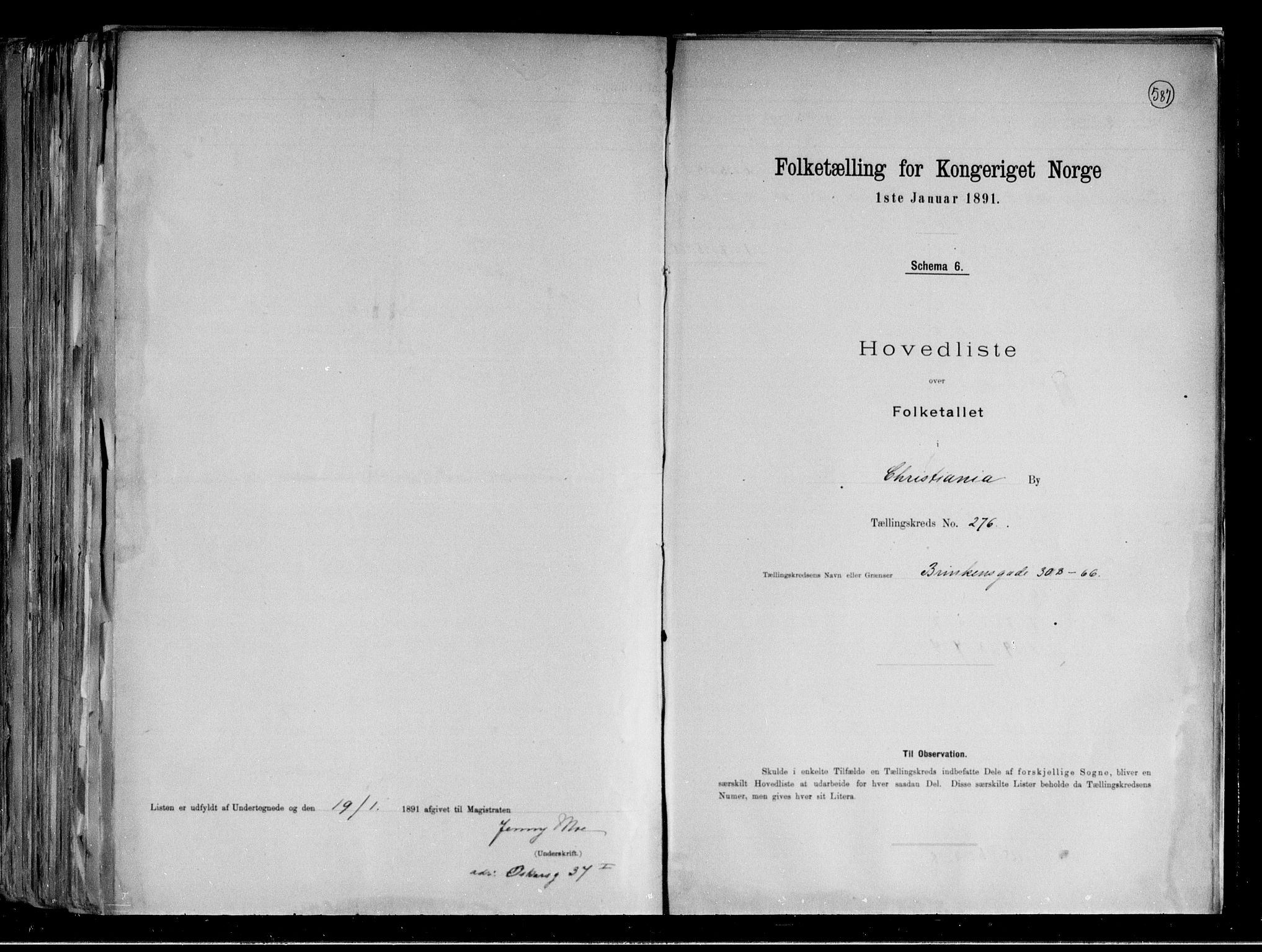 RA, Folketelling 1891 for 0301 Kristiania kjøpstad, 1891, s. 160886