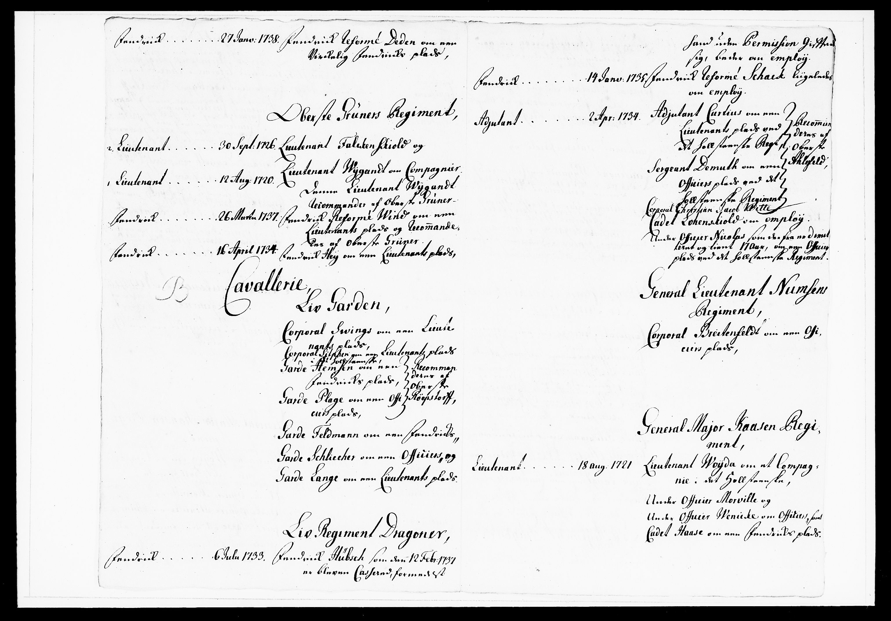 Krigskollegiet, Krigskancelliet, DRA/A-0006/-/1143-1150: Refererede sager, 1738, s. 204