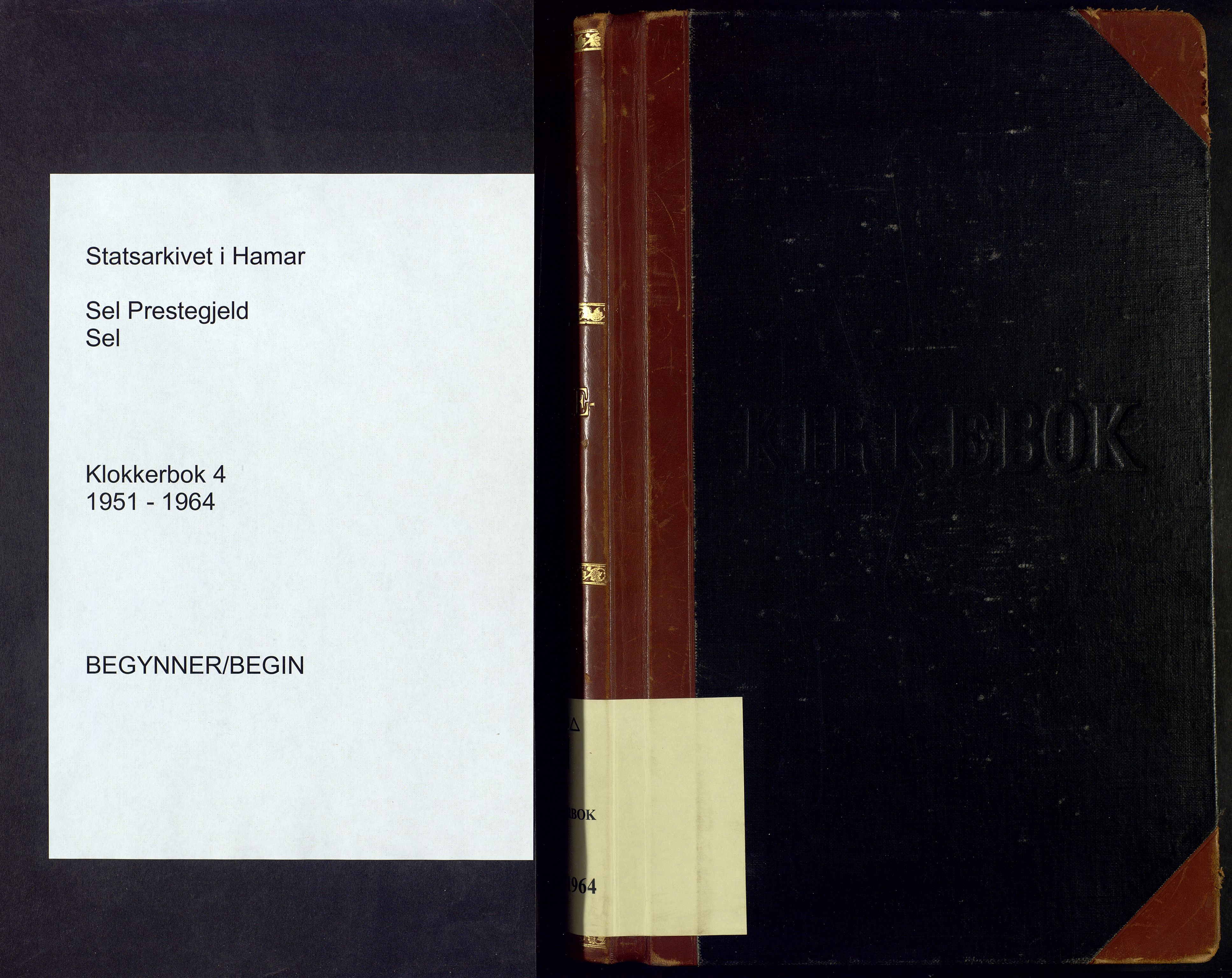 Sel prestekontor, AV/SAH-PREST-074/H/Ha/Hab/L0004: Klokkerbok nr. 4, 1951-1964