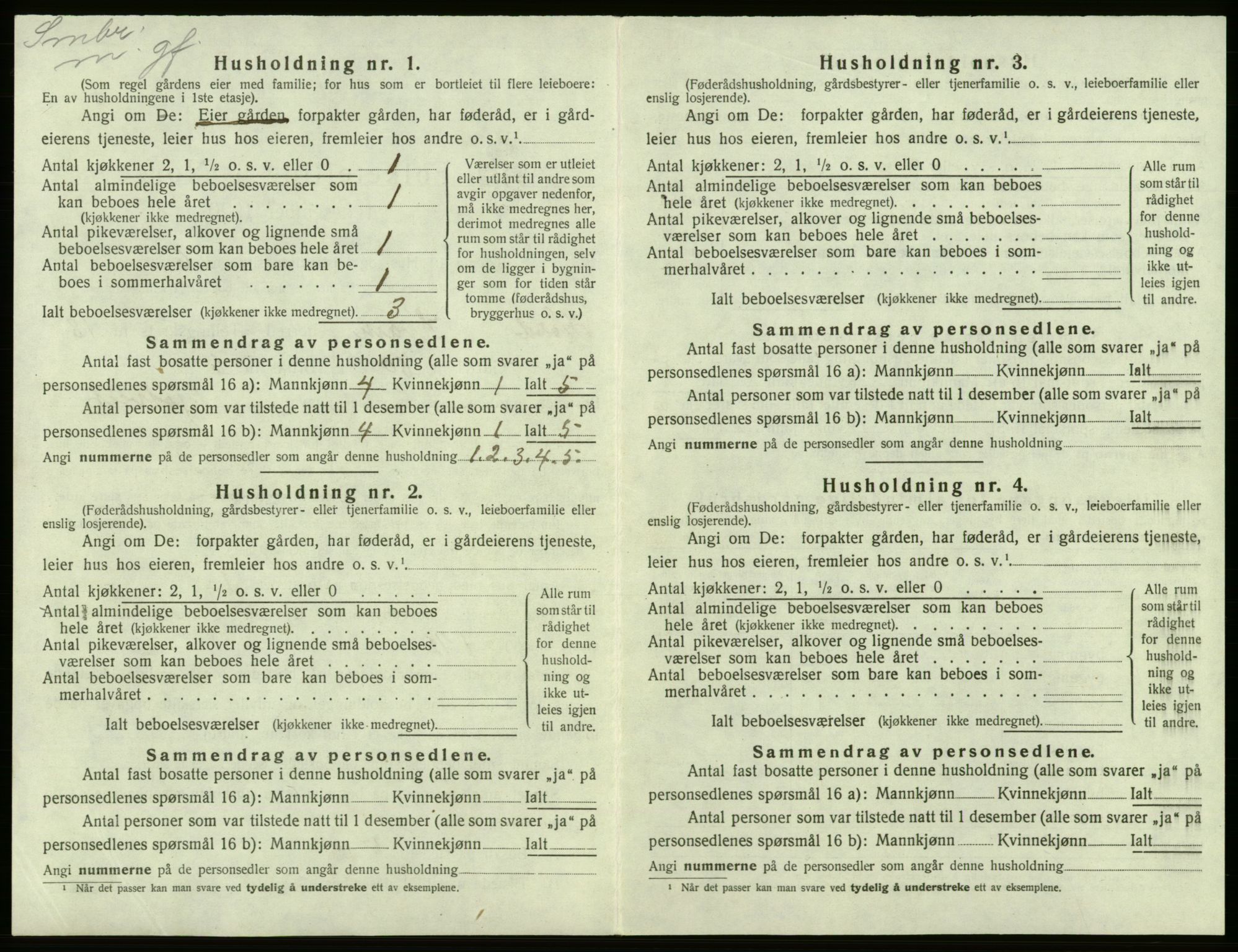 SAB, Folketelling 1920 for 1238 Kvam herred, 1920, s. 1416