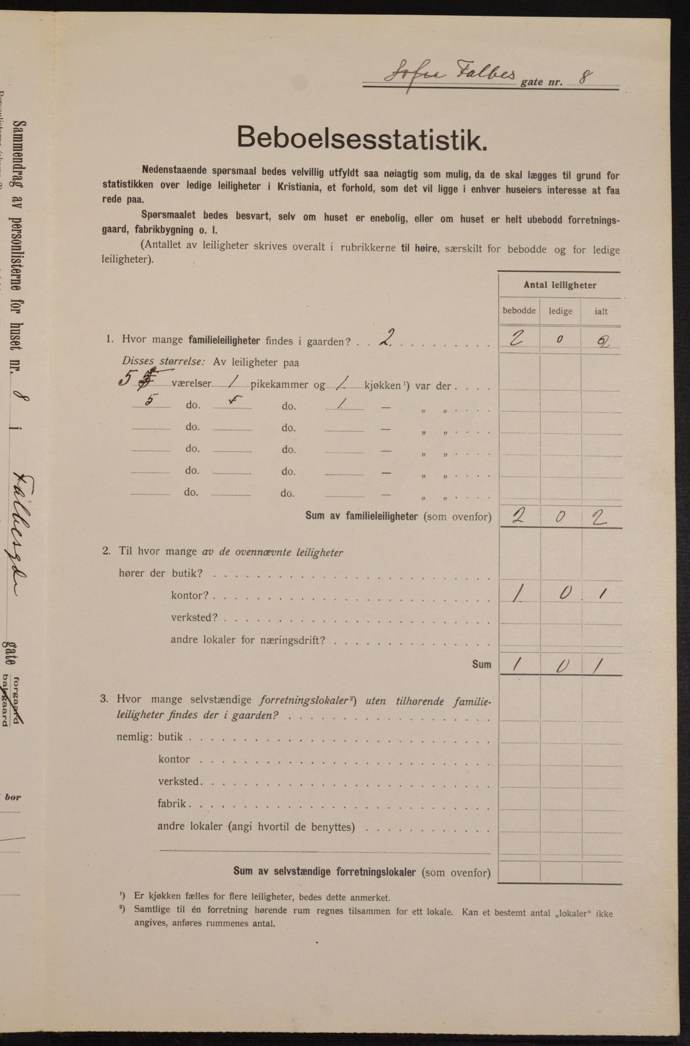 OBA, Kommunal folketelling 1.2.1913 for Kristiania, 1913, s. 23304