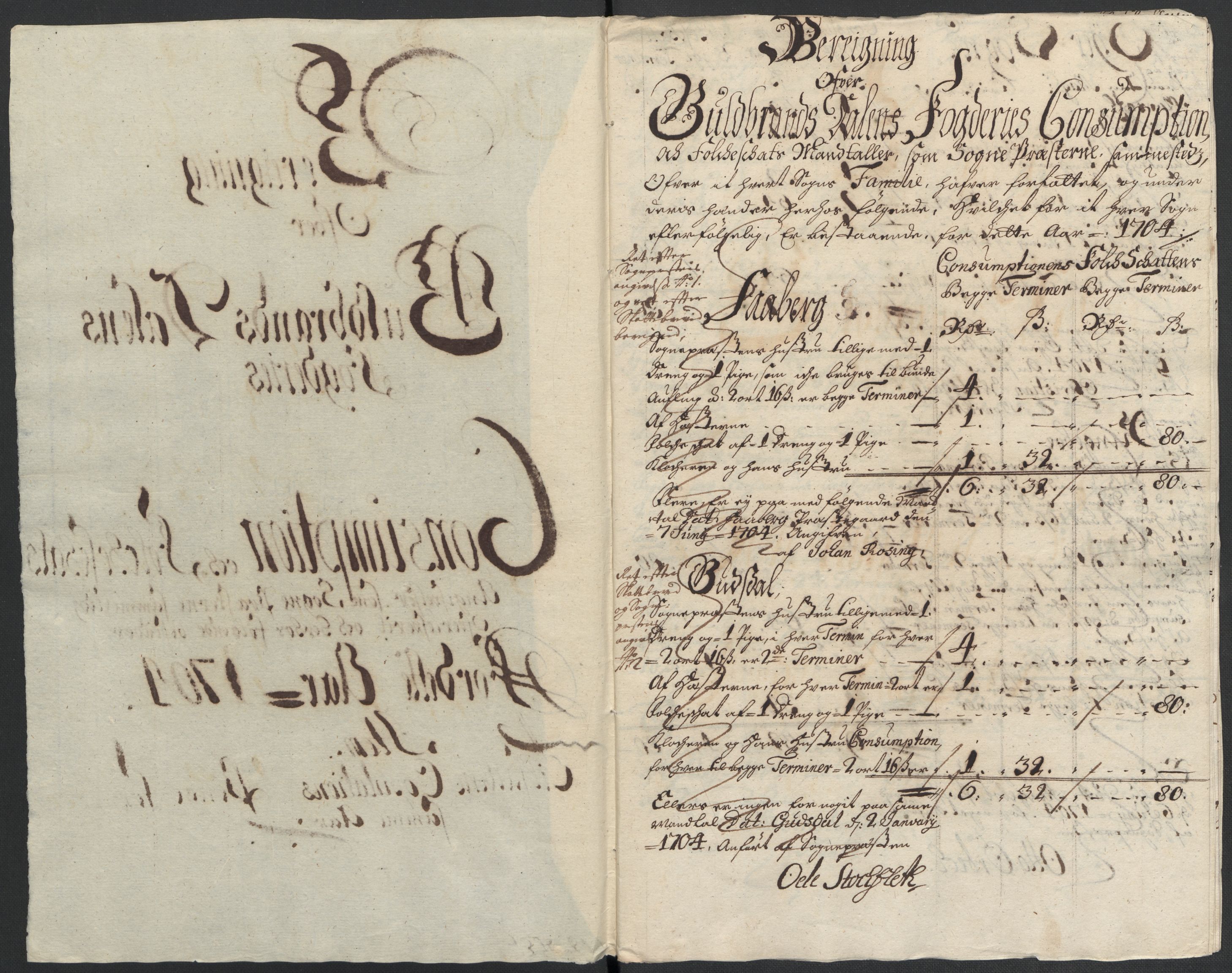 Rentekammeret inntil 1814, Reviderte regnskaper, Fogderegnskap, RA/EA-4092/R17/L1177: Fogderegnskap Gudbrandsdal, 1704, s. 126