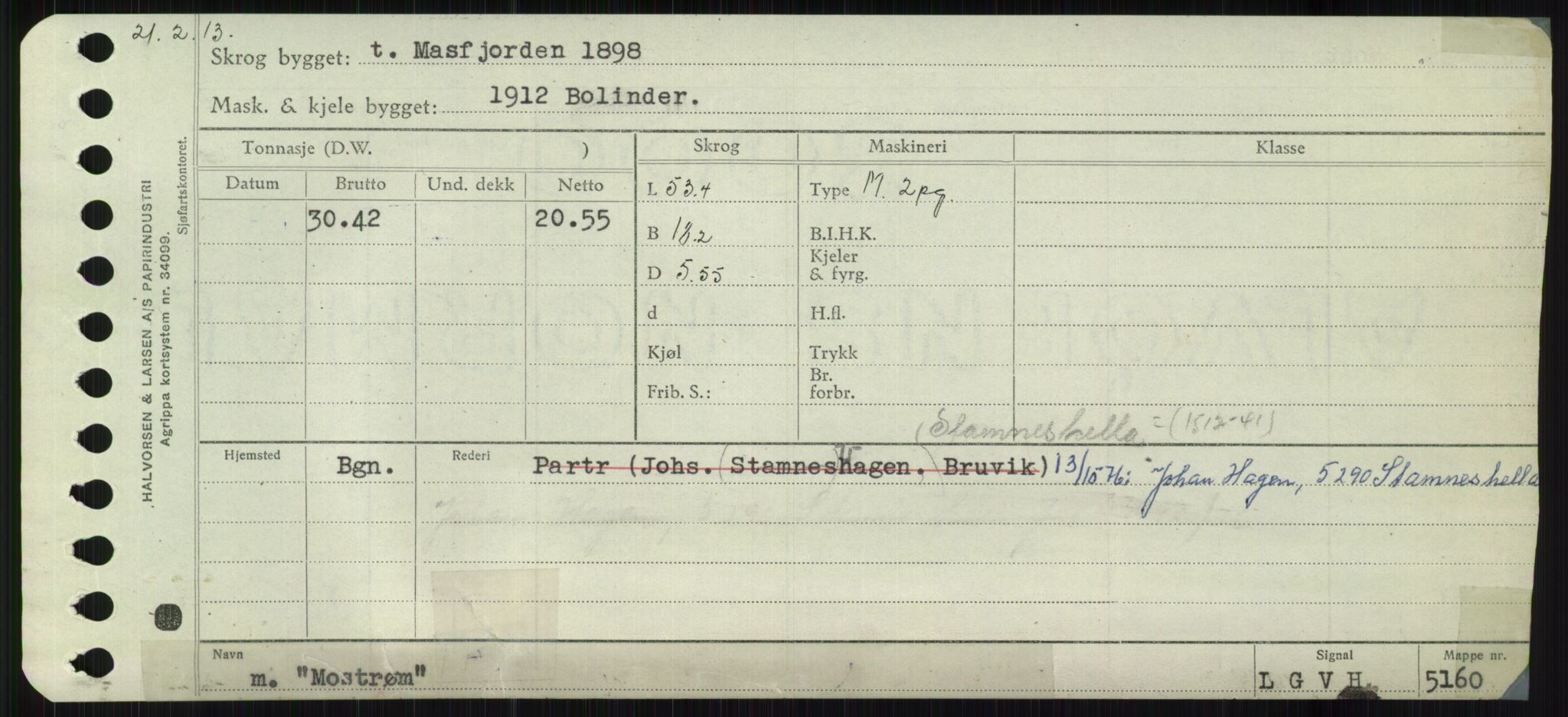 Sjøfartsdirektoratet med forløpere, Skipsmålingen, RA/S-1627/H/Ha/L0004/0001: Fartøy, Mas-R / Fartøy, Mas-Odd, s. 271