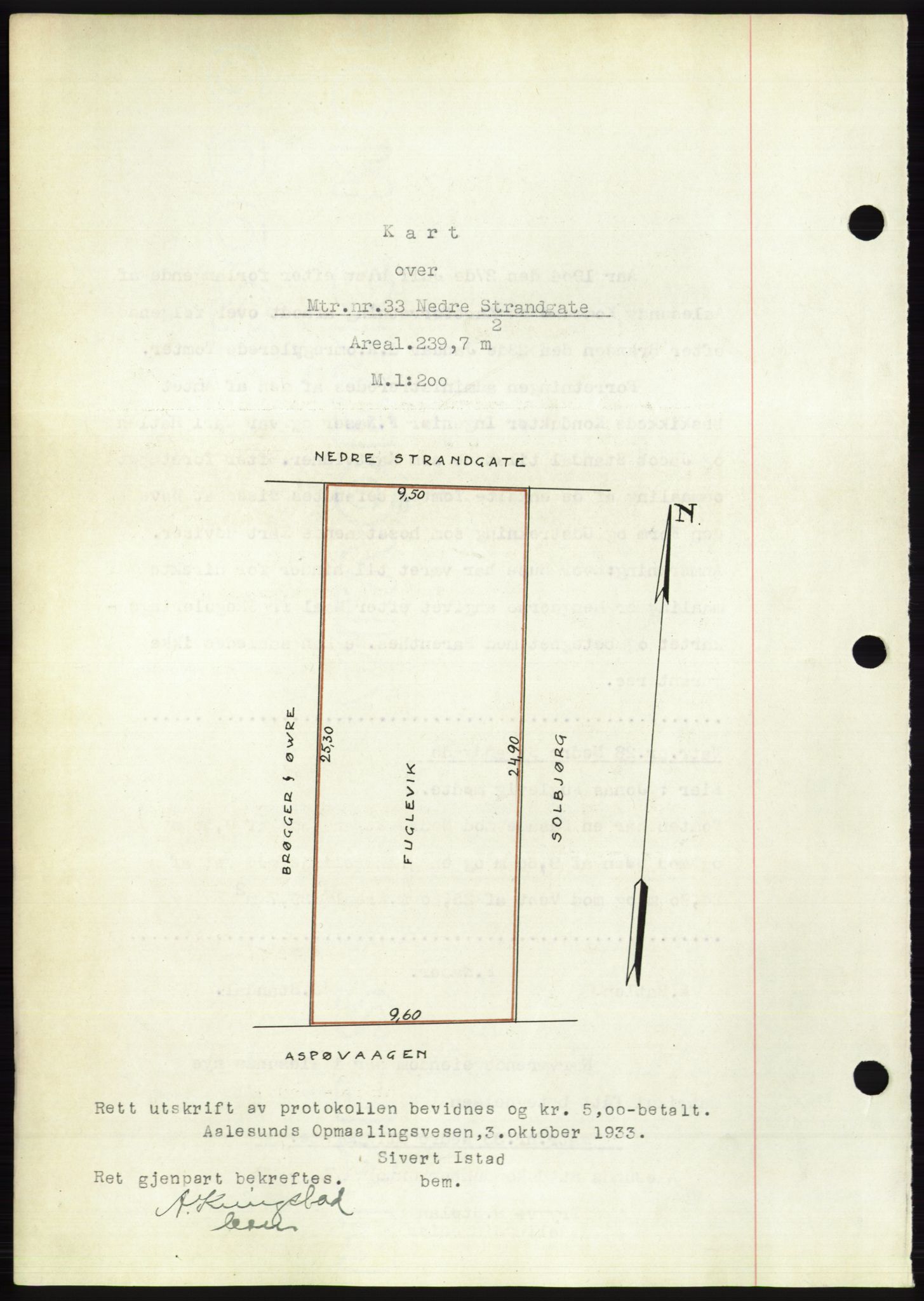 Ålesund byfogd, AV/SAT-A-4384: Pantebok nr. 31, 1933-1934, Tingl.dato: 10.10.1933