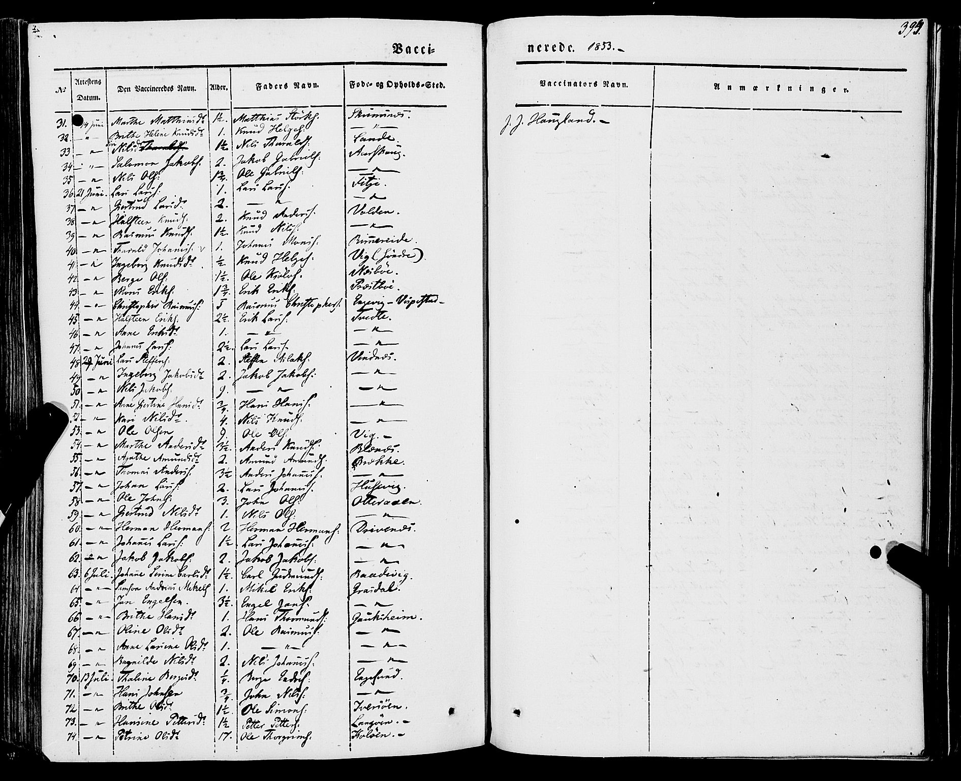 Stord sokneprestembete, AV/SAB-A-78201/H/Haa: Ministerialbok nr. A 7, 1841-1861, s. 394