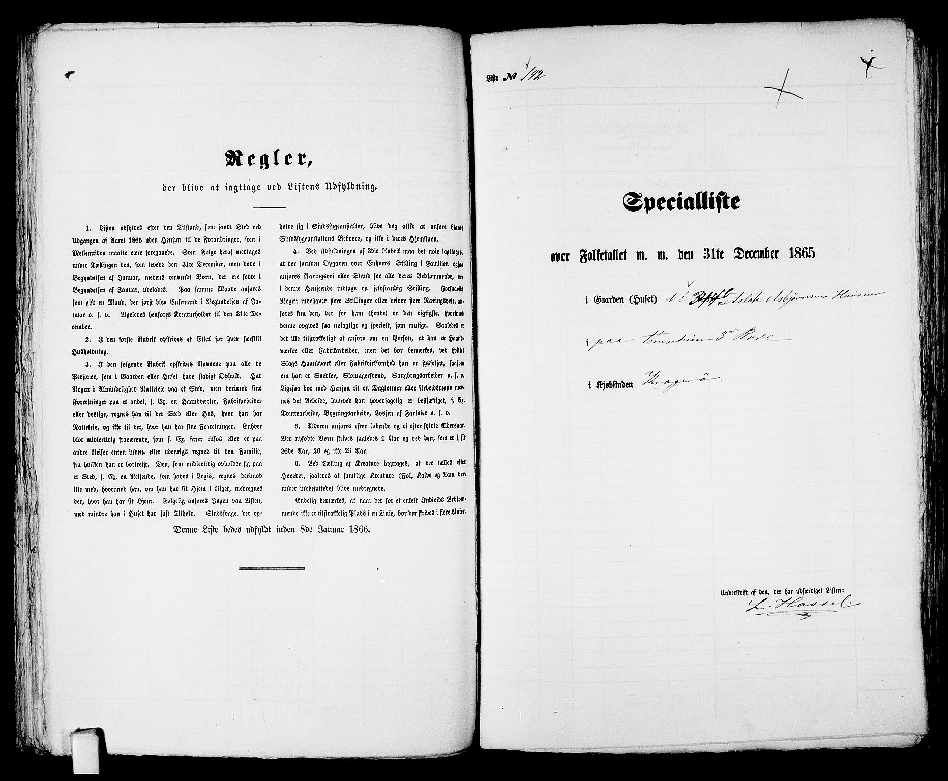 RA, Folketelling 1865 for 0801B Kragerø prestegjeld, Kragerø kjøpstad, 1865, s. 293