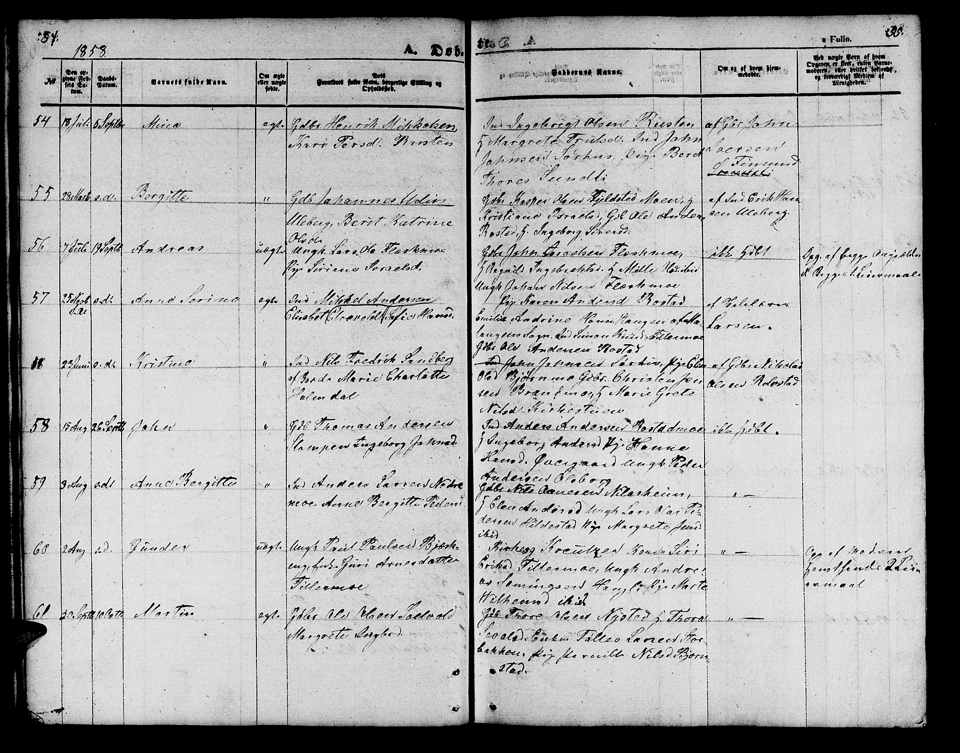 Målselv sokneprestembete, AV/SATØ-S-1311/G/Ga/Gab/L0001klokker: Klokkerbok nr. 1, 1856-1866, s. 54-55