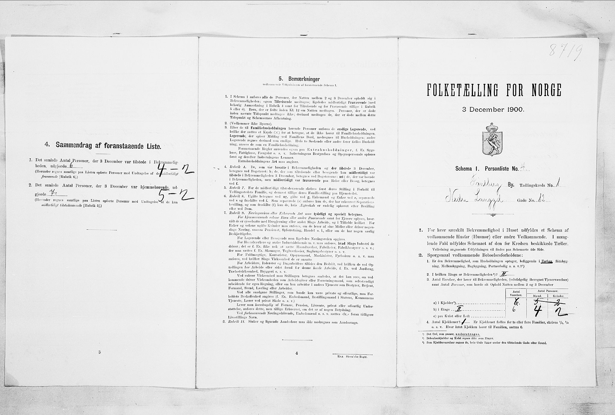 RA, Folketelling 1900 for 0705 Tønsberg kjøpstad, 1900, s. 235