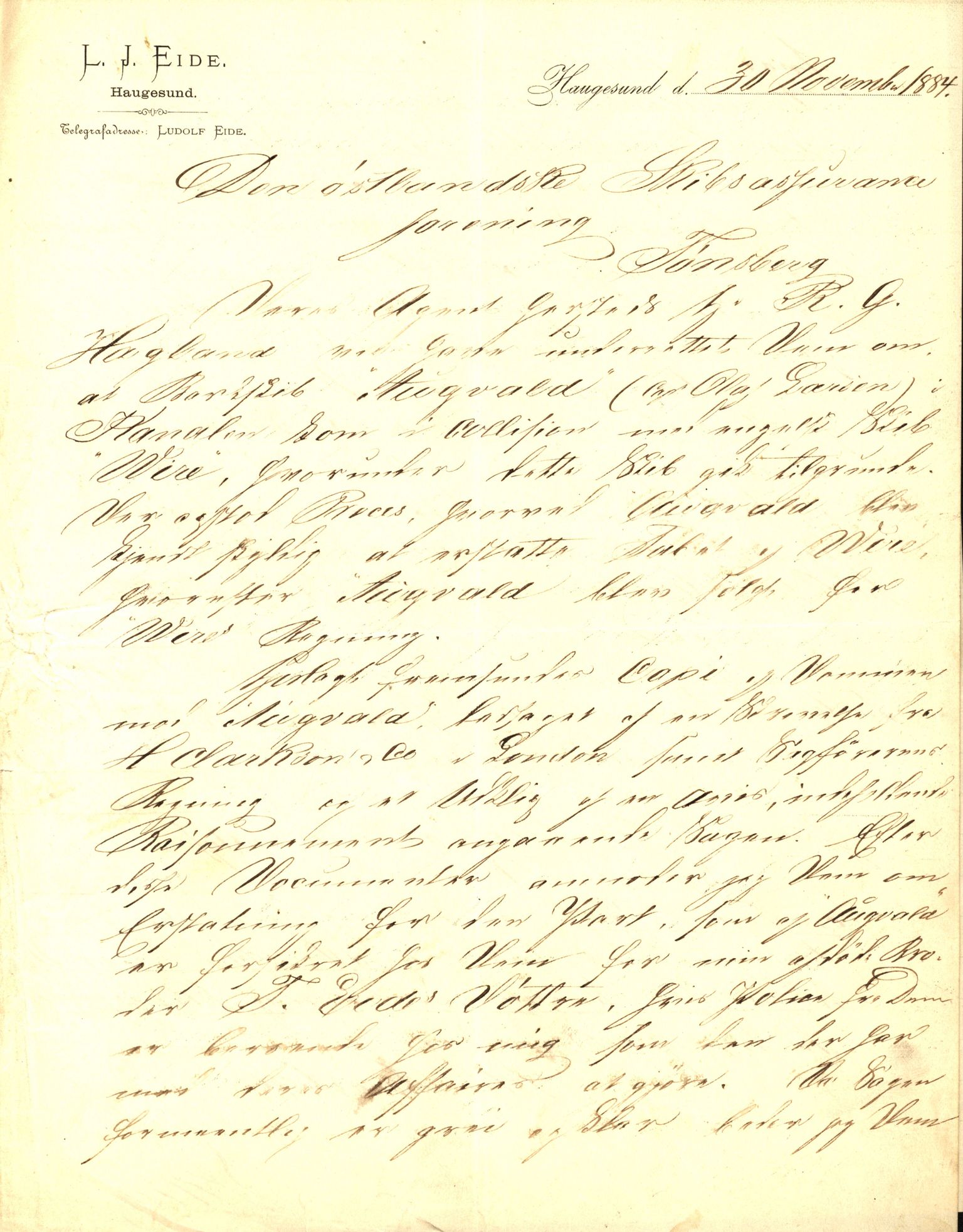 Pa 63 - Østlandske skibsassuranceforening, VEMU/A-1079/G/Ga/L0017/0002: Havaridokumenter / St. Lawrence, Frank, Souvenir, Sokrates, Augwald, 1884, s. 72