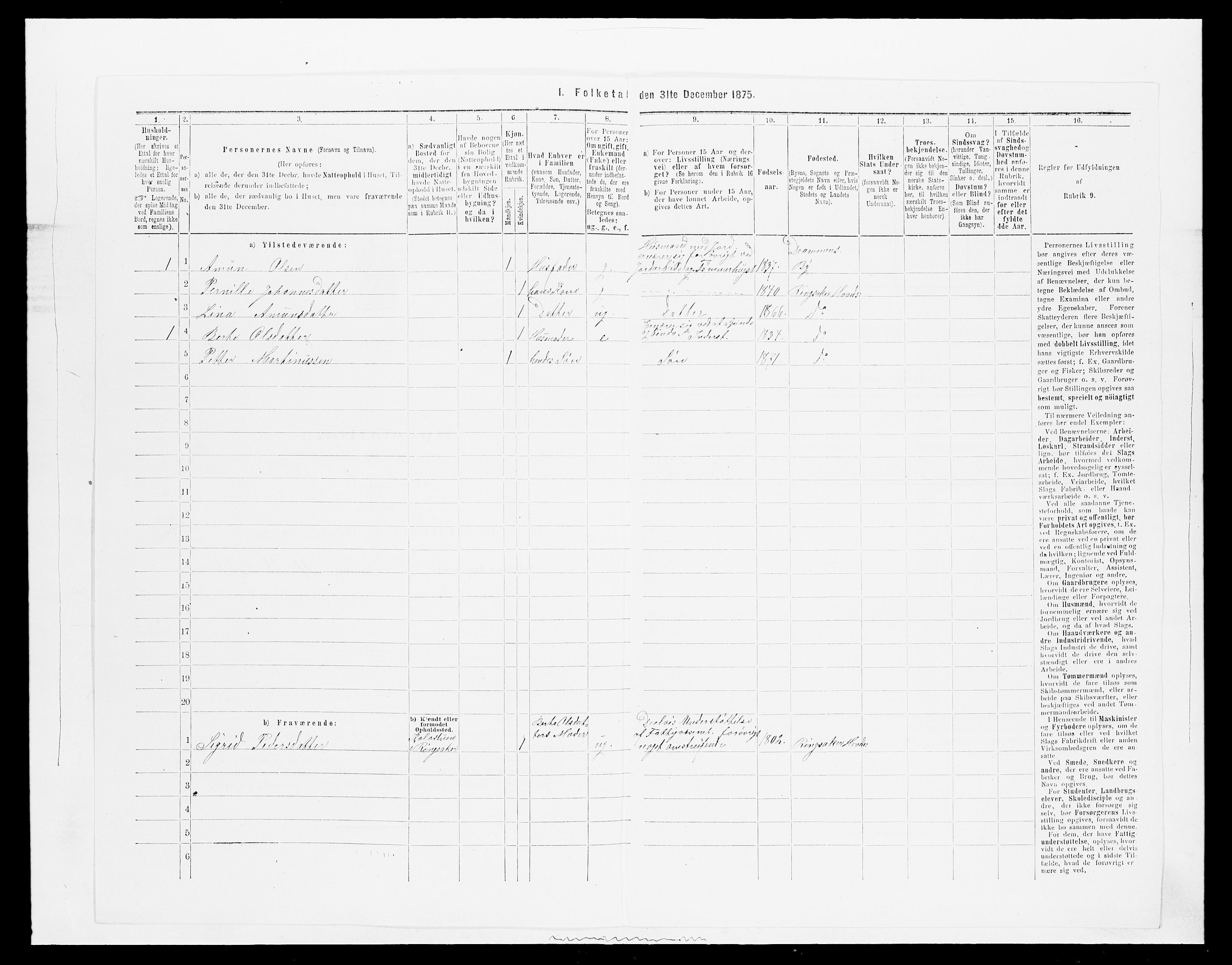 SAH, Folketelling 1875 for 0412P Ringsaker prestegjeld, 1875, s. 1844
