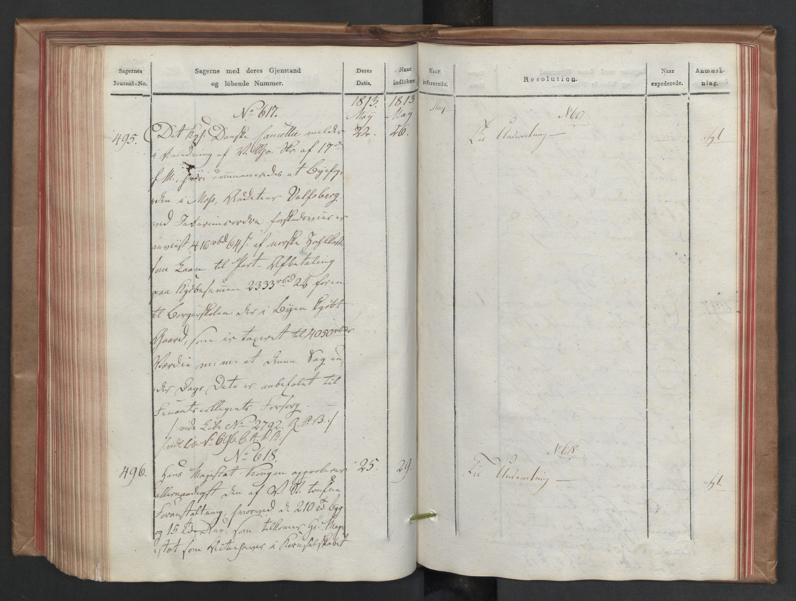Stattholderembetet 1810-1814, 2. kontor (Kontor B), AV/RA-EA-5432/Aa/L0002: Kollegial referatprotokoll,  j.nr. 284-511,  l.nr. 328-639, 1812-1813, s. 208