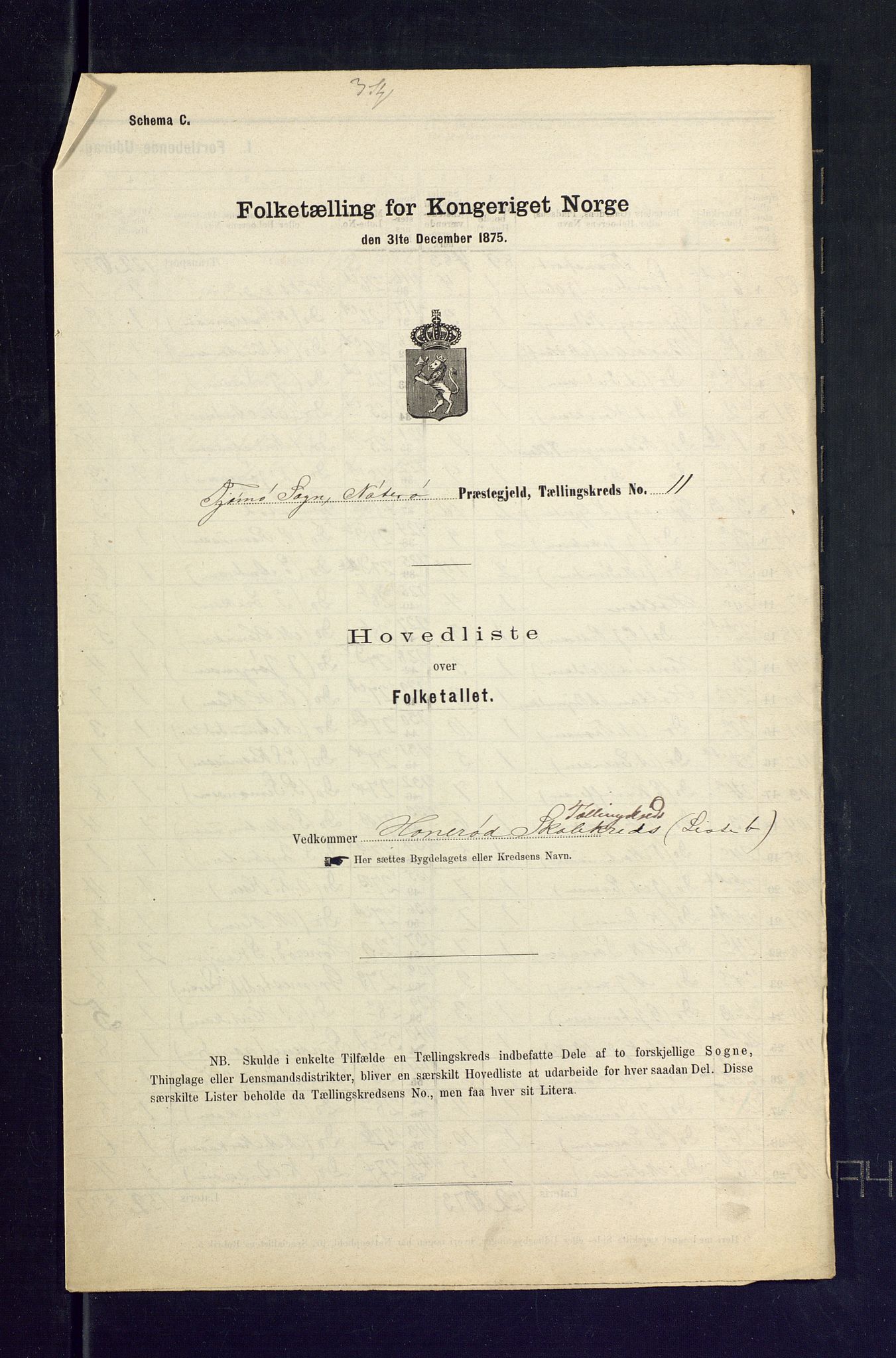 SAKO, Folketelling 1875 for 0722P Nøtterøy prestegjeld, 1875, s. 61