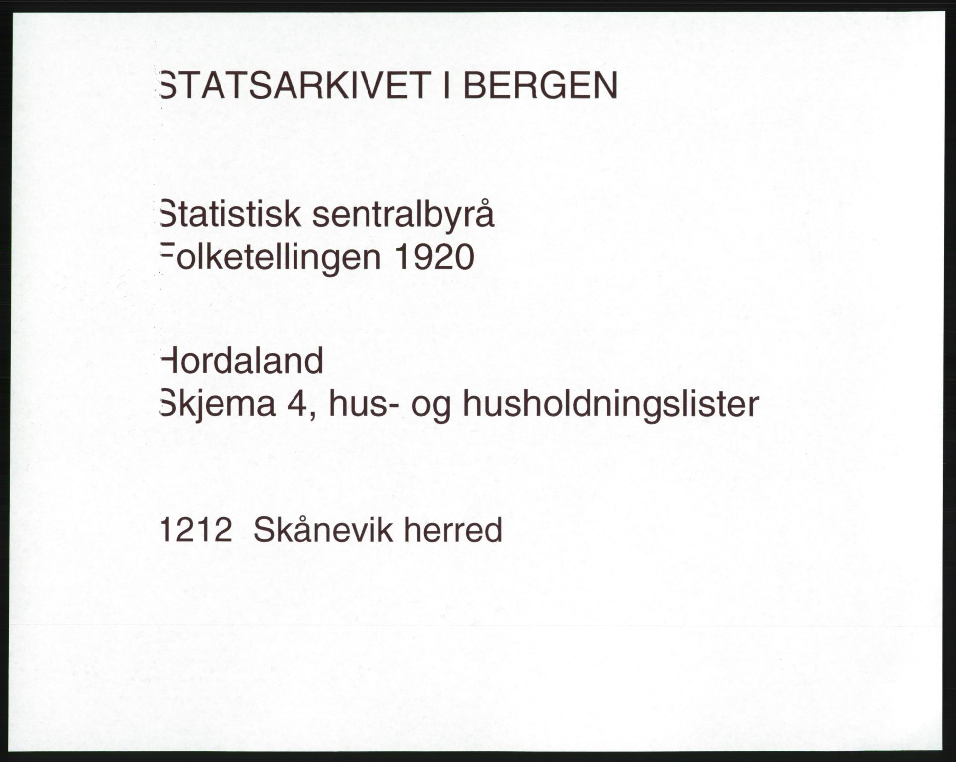 SAB, Folketelling 1920 for 1212 Skånevik herred, 1920, s. 79