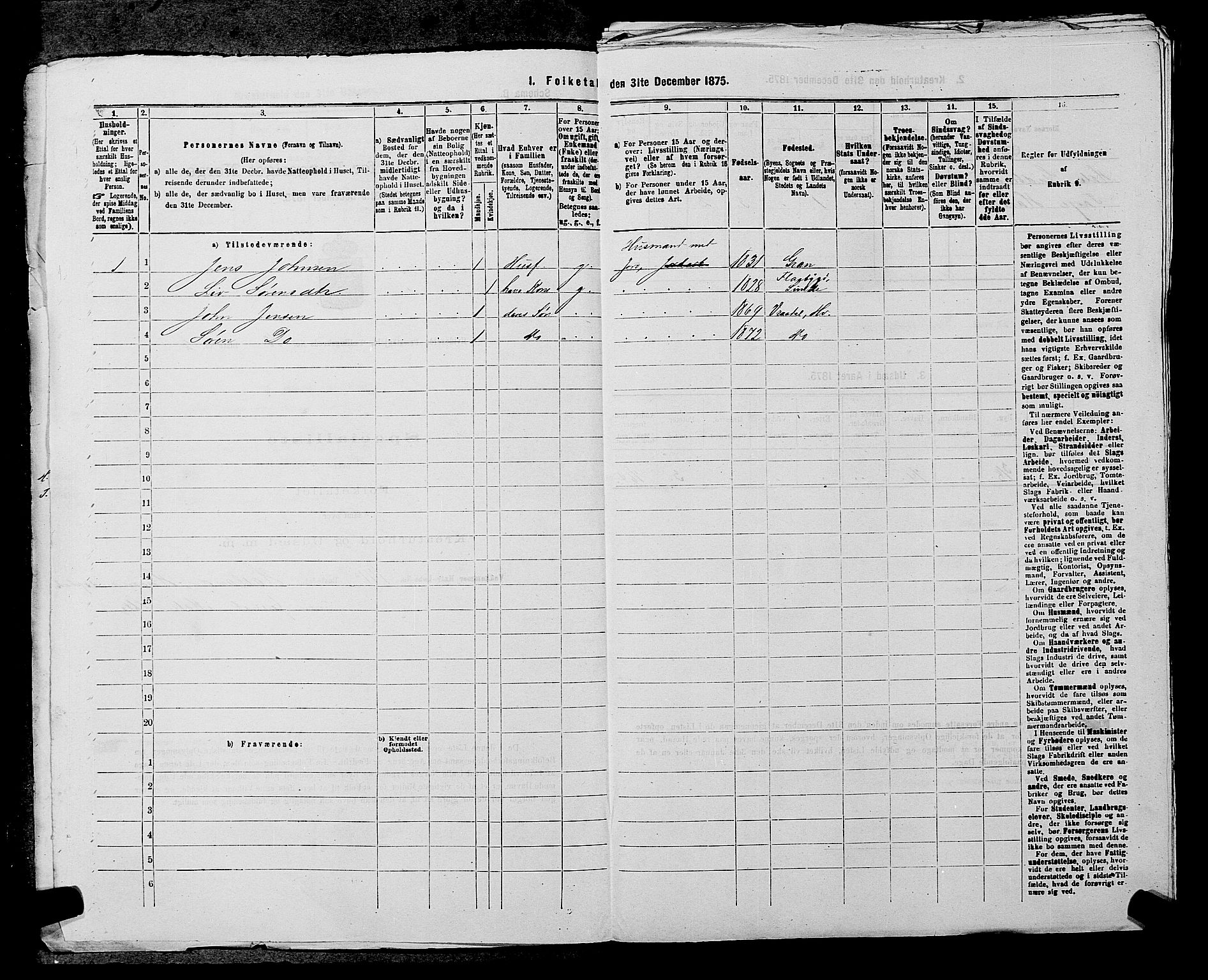 SAKO, Folketelling 1875 for 0829P Kviteseid prestegjeld, 1875, s. 1099