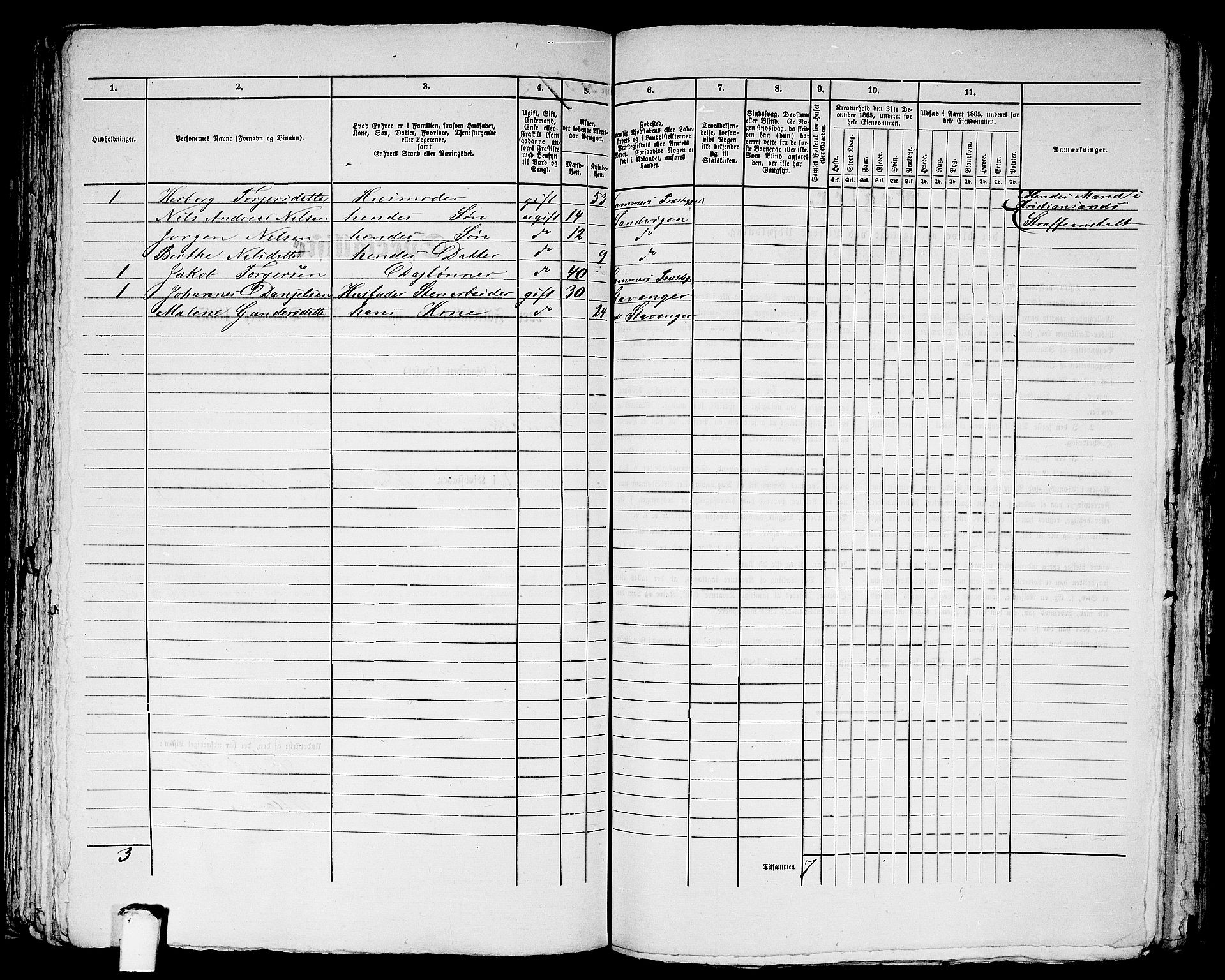 RA, Folketelling 1865 for 1281L Bergen Landdistrikt, Domkirkens landsokn og Korskirkens landsokn, 1865, s. 168