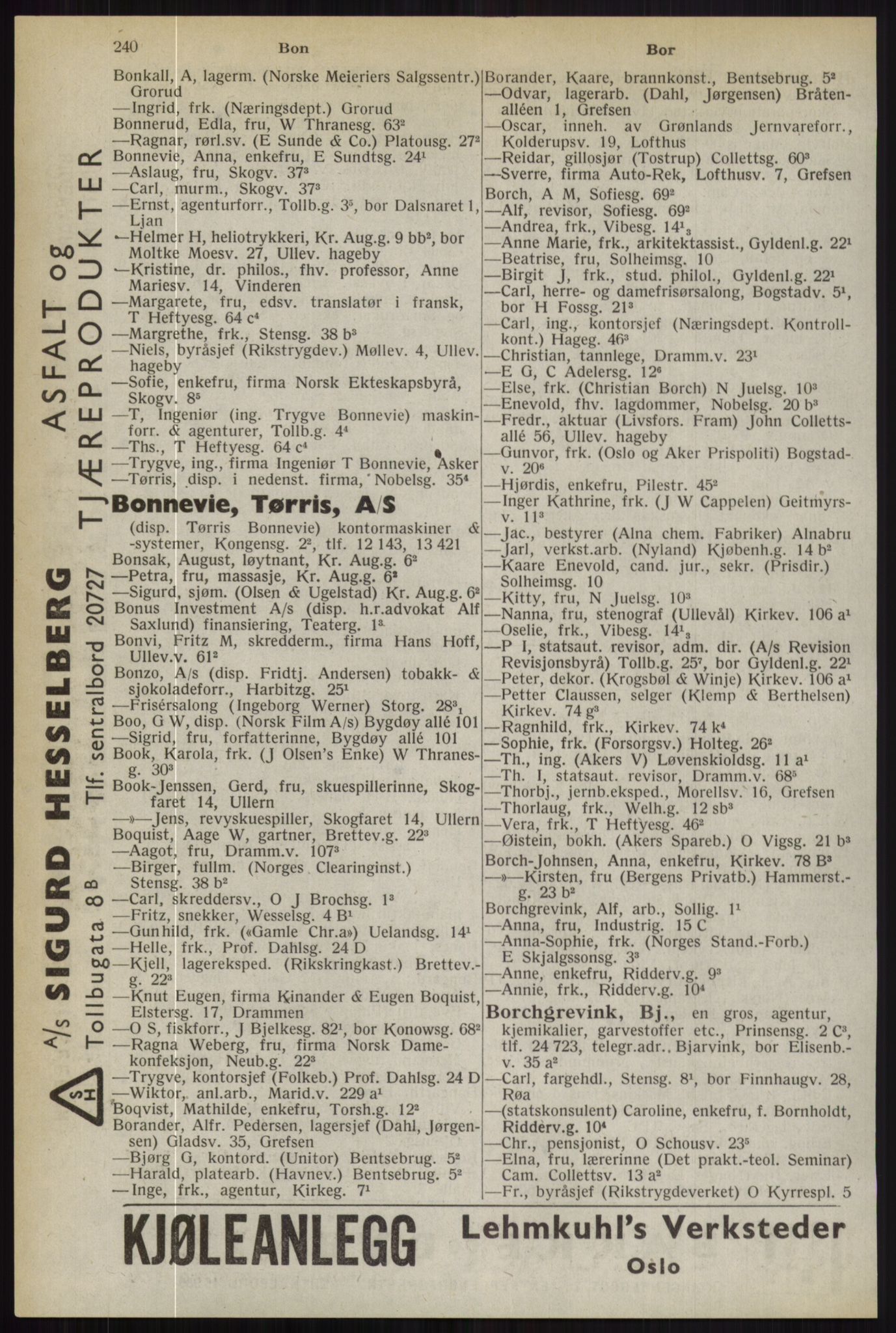 Kristiania/Oslo adressebok, PUBL/-, 1944, s. 240
