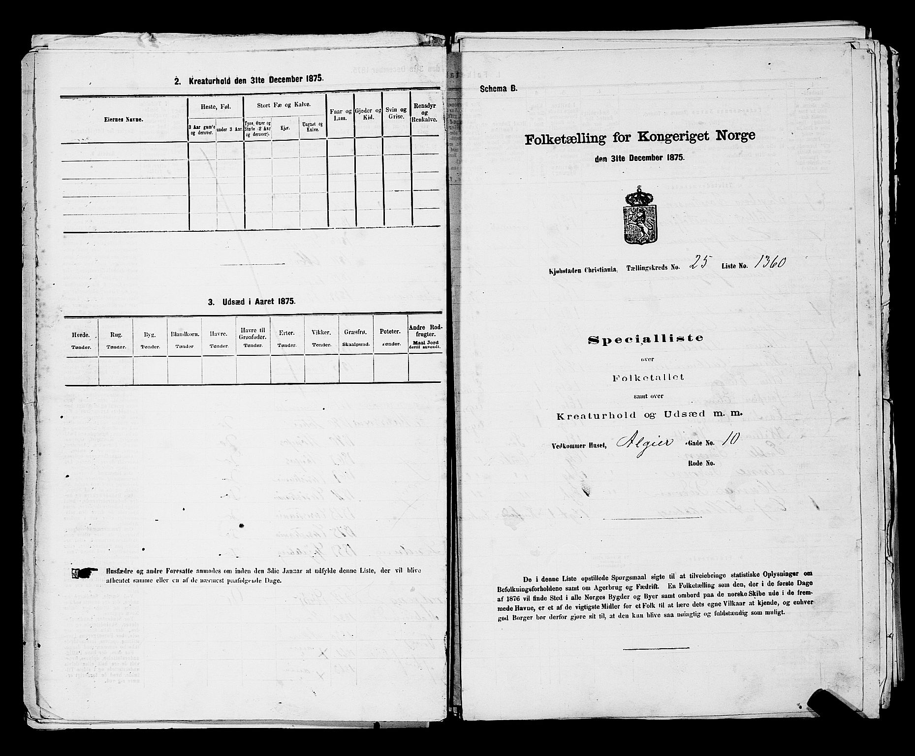 RA, Folketelling 1875 for 0301 Kristiania kjøpstad, 1875, s. 3998