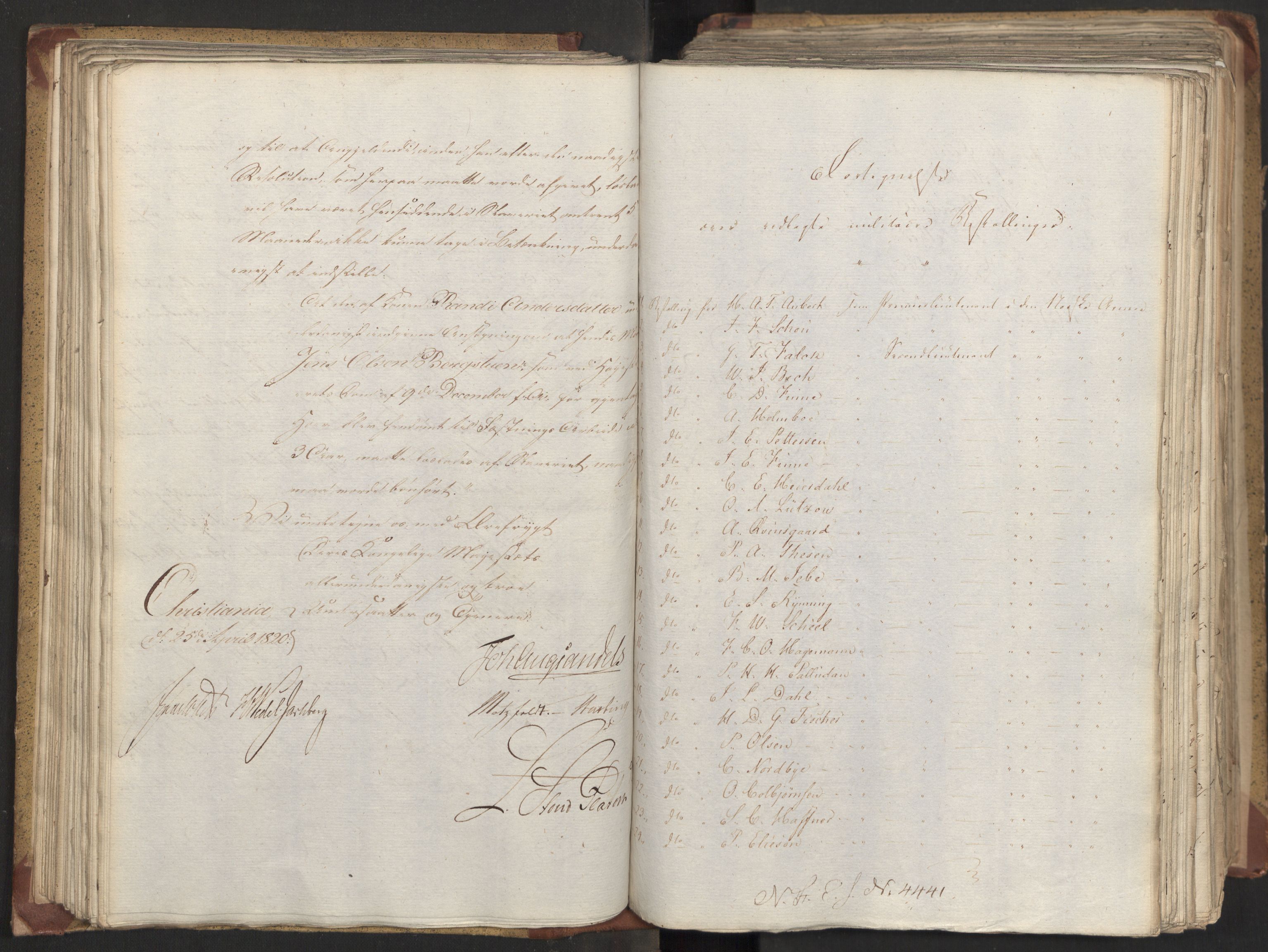 Statsrådsavdelingen i Stockholm, AV/RA-S-1003/D/Da/L0022: Regjeringsinnstillinger nr. 4399-4565, 1820, s. 127