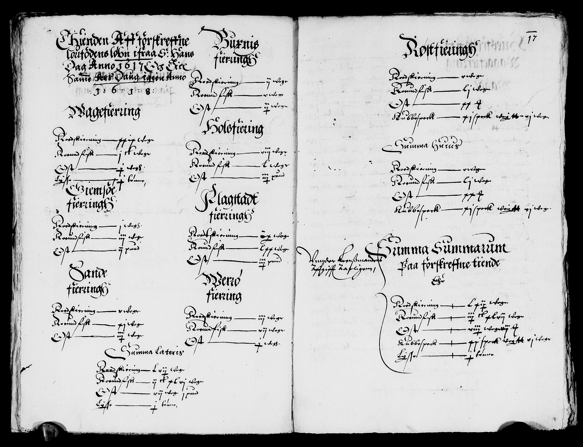 Rentekammeret inntil 1814, Reviderte regnskaper, Lensregnskaper, AV/RA-EA-5023/R/Rb/Rbz/L0009: Nordlandenes len, 1617-1618
