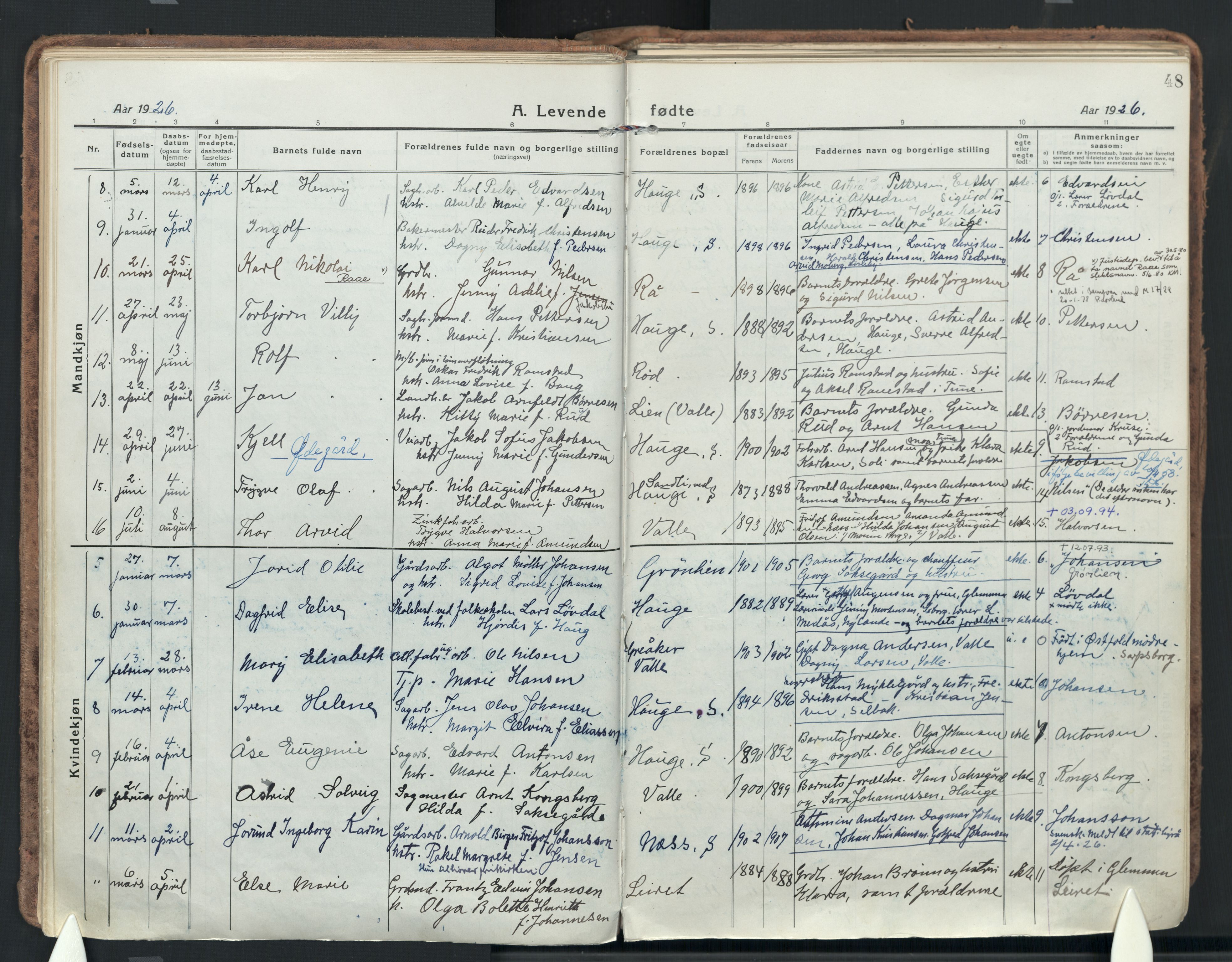 Rolvsøy prestekontor Kirkebøker, AV/SAO-A-2004/F/Fa/L0003: Ministerialbok nr. 3, 1917-1935, s. 48