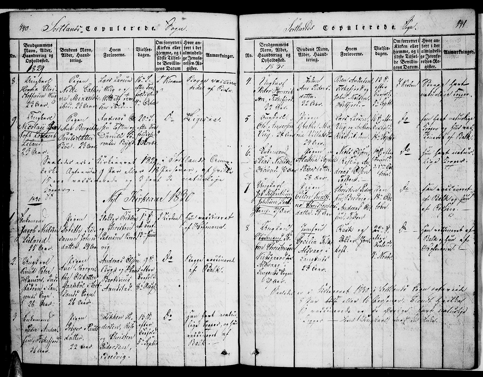 Ministerialprotokoller, klokkerbøker og fødselsregistre - Nordland, AV/SAT-A-1459/888/L1237: Ministerialbok nr. 888A05 /2, 1820-1836, s. 440-441