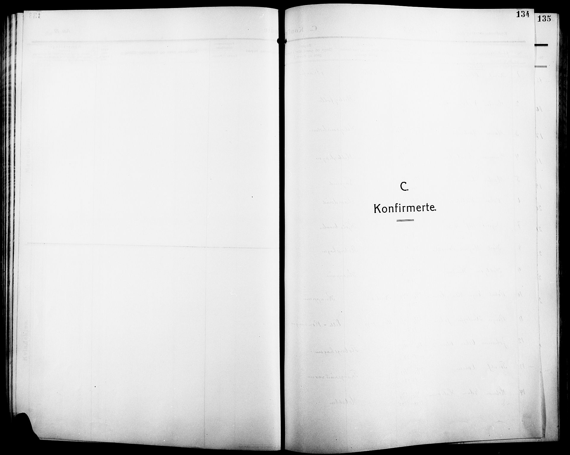 Åsnes prestekontor, AV/SAH-PREST-042/H/Ha/Hab/L0007: Klokkerbok nr. 7, 1909-1926, s. 134