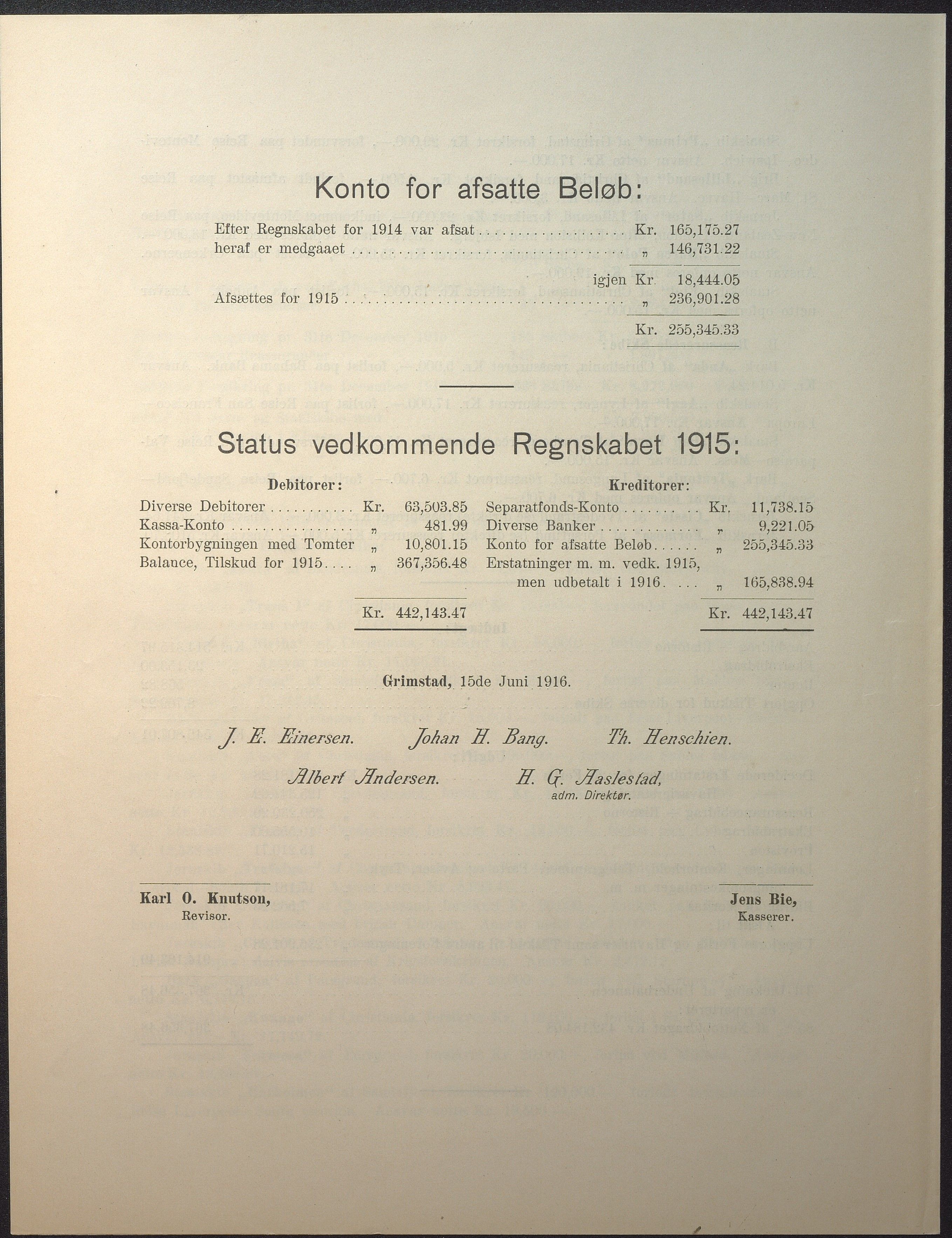 Agders Gjensidige Assuranceforening, AAKS/PA-1718/05/L0004: Regnskap, seilavdeling, pakkesak. Og regnskap jernavdeling, 1911-1924