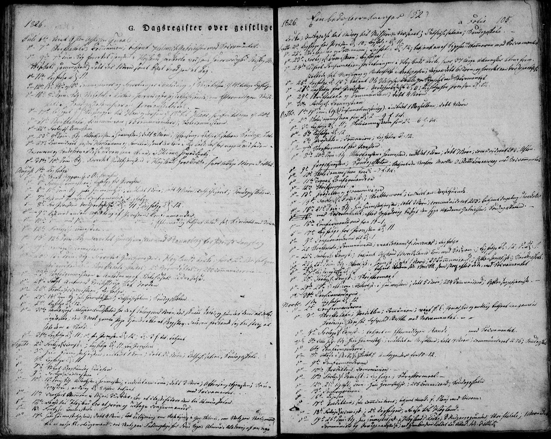 Domkirken sokneprestkontor, SAST/A-101812/001/30/30BA/L0013: Ministerialbok nr. A 12, 1823-1861, s. 105