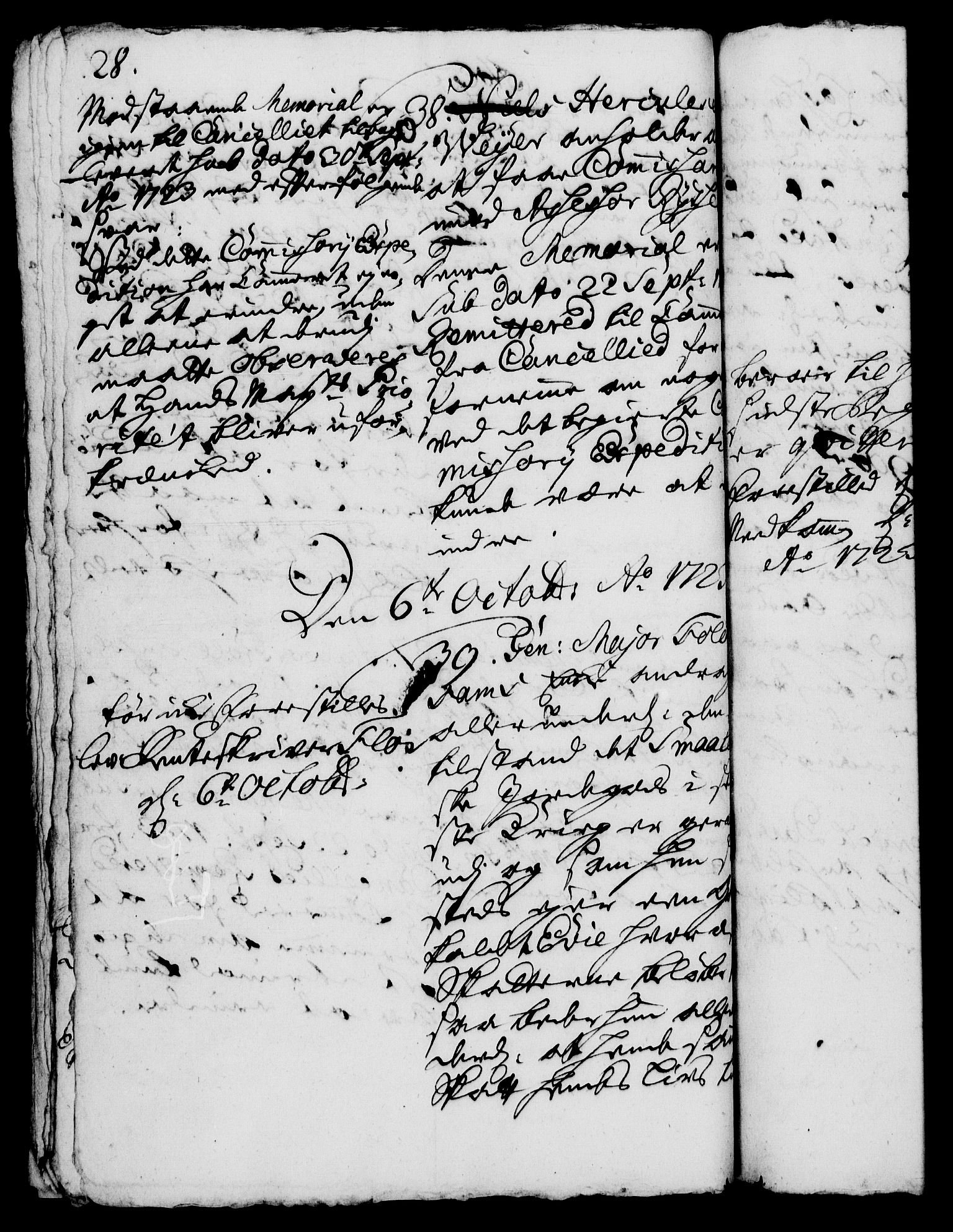 Rentekammeret, Kammerkanselliet, RA/EA-3111/G/Gh/Gha/L0006: Norsk ekstraktmemorialprotokoll (merket RK 53.51), 1723-1724, s. 28