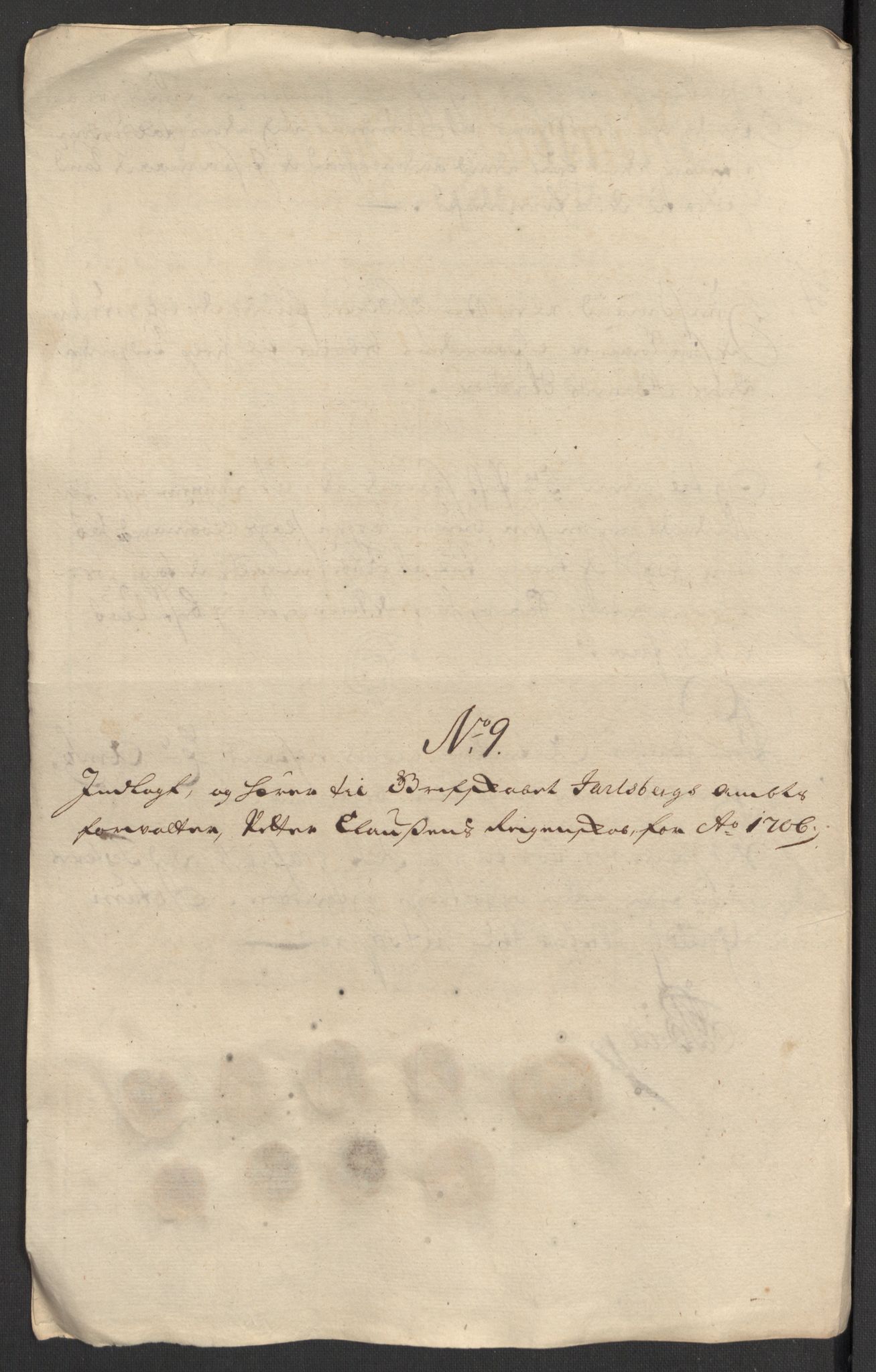 Rentekammeret inntil 1814, Reviderte regnskaper, Fogderegnskap, RA/EA-4092/R32/L1872: Fogderegnskap Jarlsberg grevskap, 1706-1707, s. 140