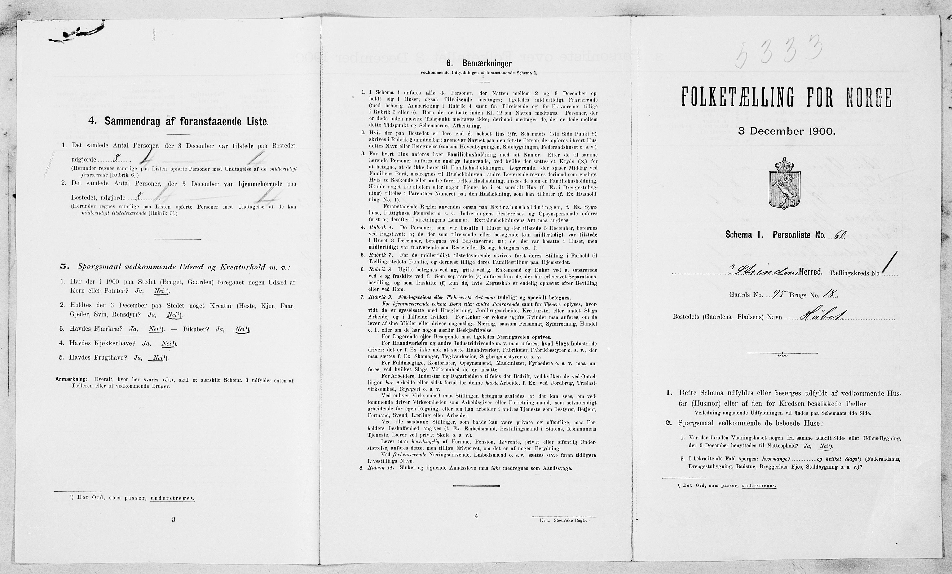 SAT, Folketelling 1900 for 1660 Strinda herred, 1900, s. 204