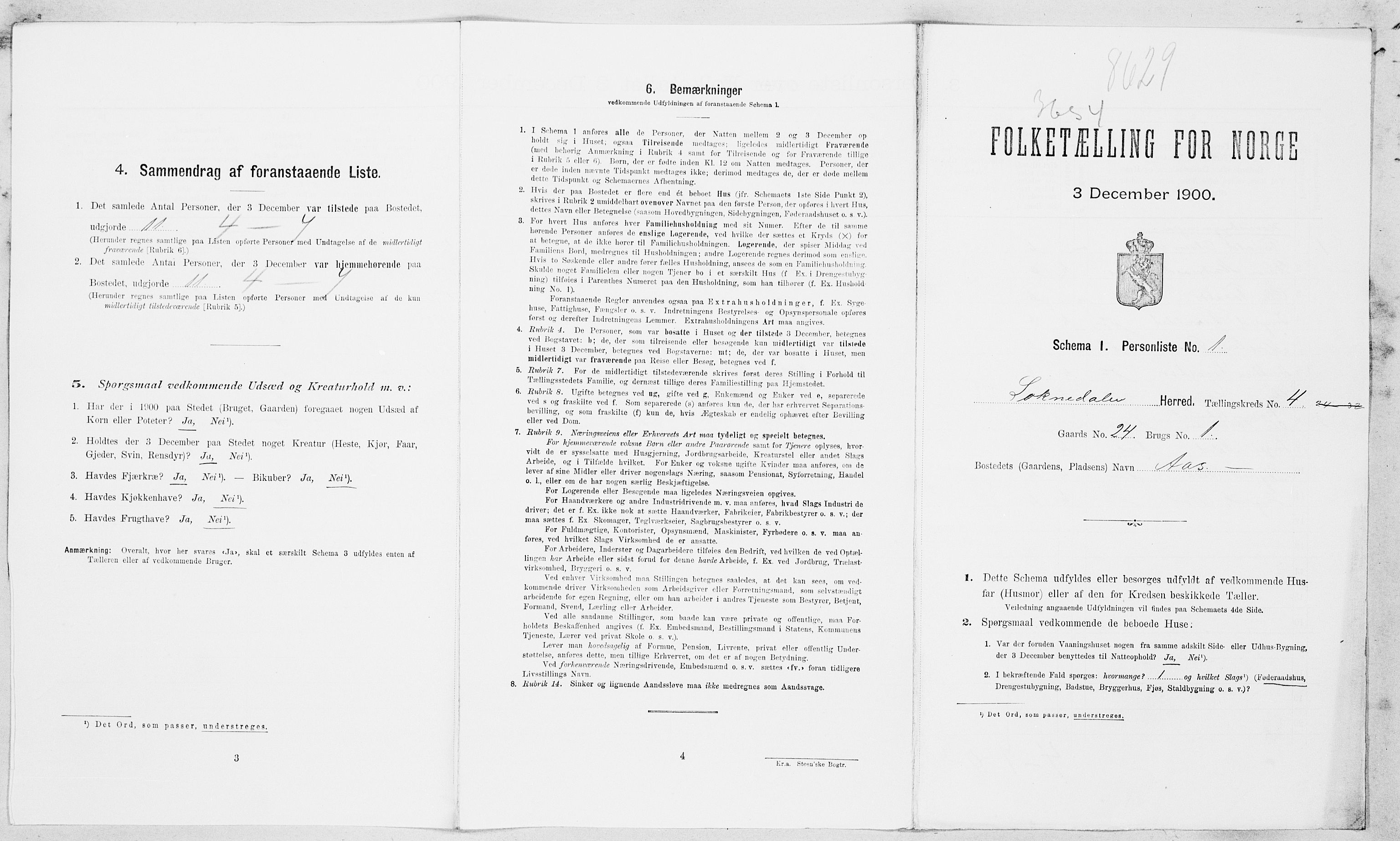 SAT, Folketelling 1900 for 1649 Soknedal herred, 1900, s. 236