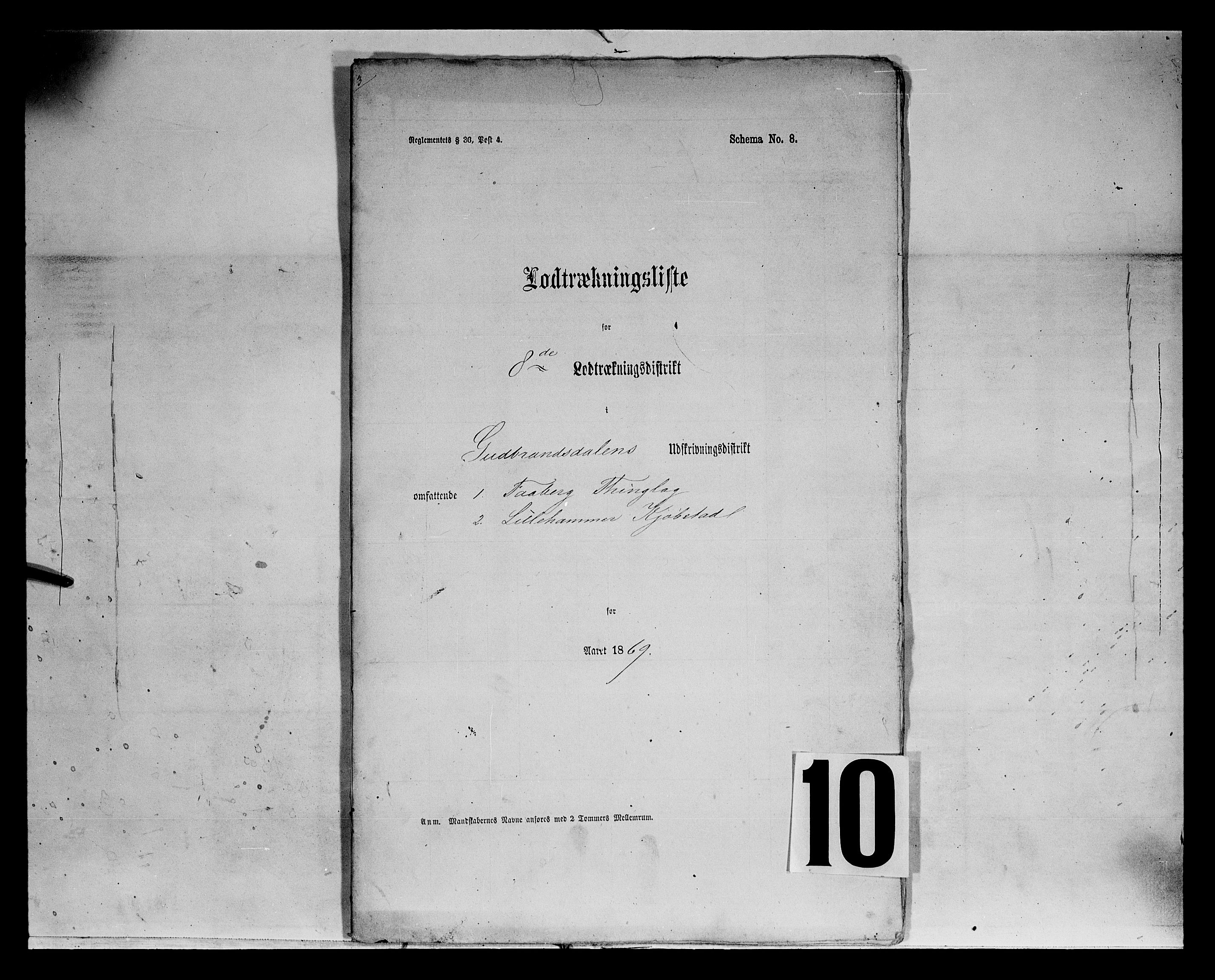 Fylkesmannen i Oppland, SAH/FYO-002/1/K/Kg/L1172: Fåberg, Lillehammer og Gausdal, 1860-1879, s. 154