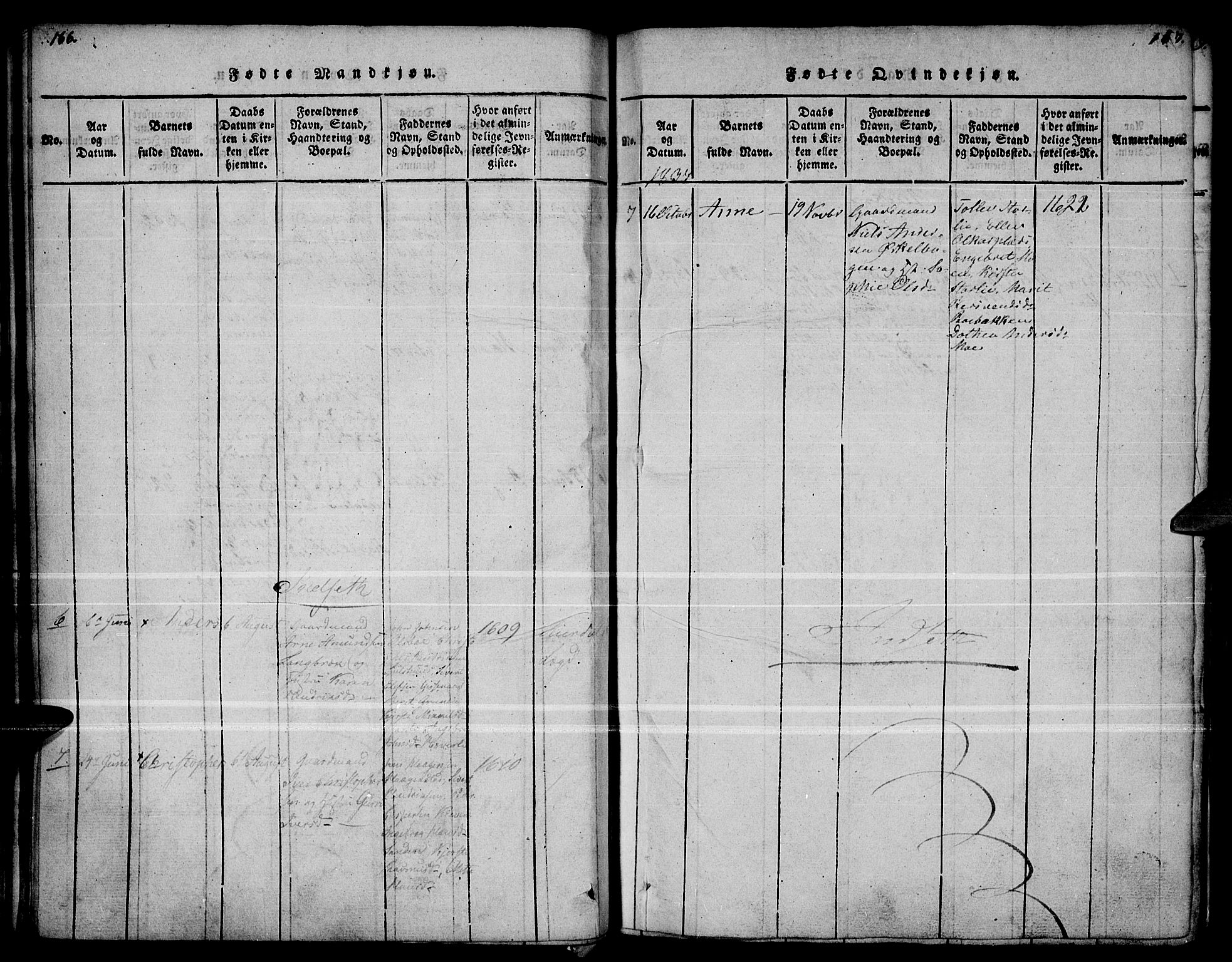 Kvikne prestekontor, SAH/PREST-064/H/Ha/Haa/L0004: Ministerialbok nr. 4, 1815-1840, s. 166-167