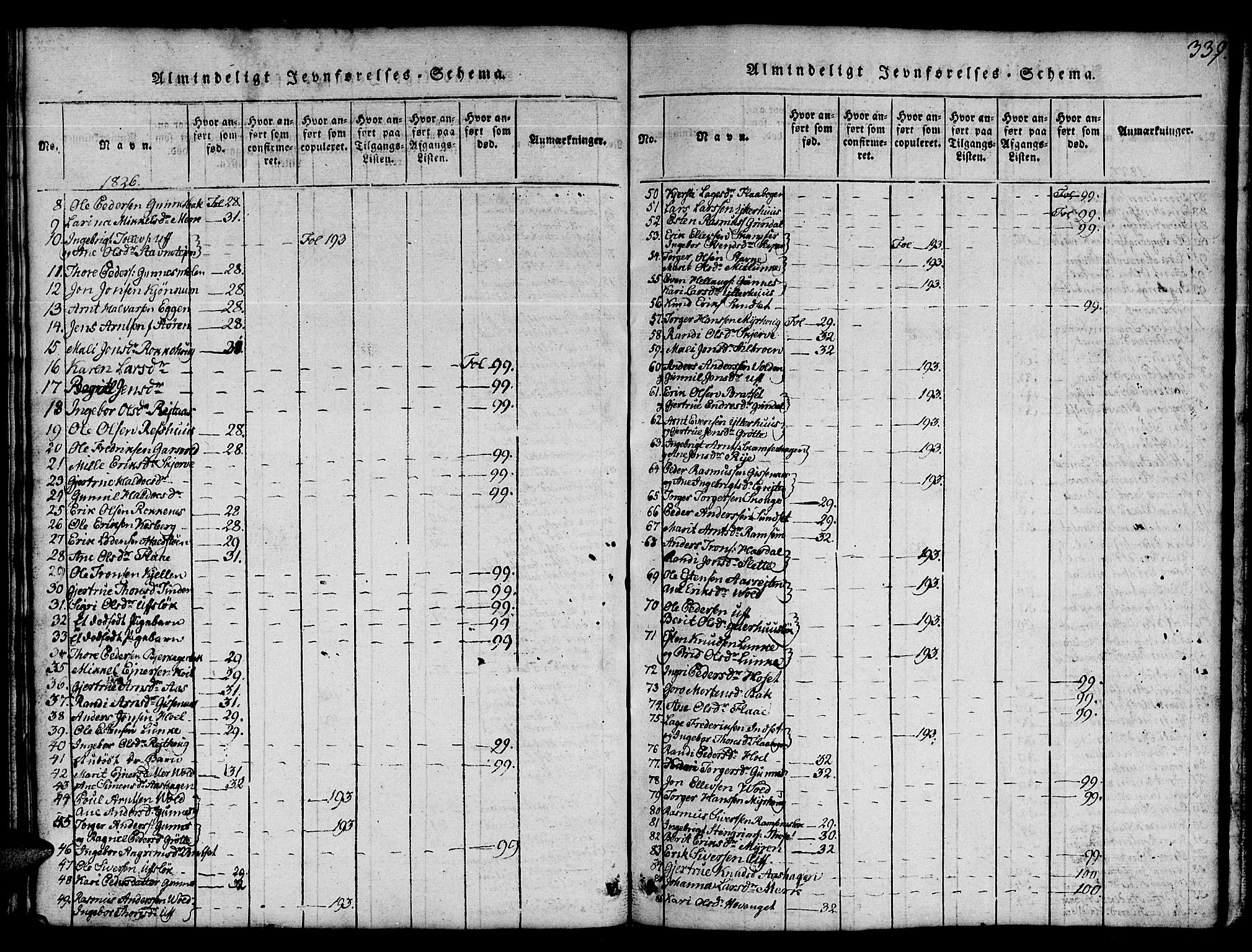 Ministerialprotokoller, klokkerbøker og fødselsregistre - Sør-Trøndelag, AV/SAT-A-1456/674/L0874: Klokkerbok nr. 674C01, 1816-1860, s. 339