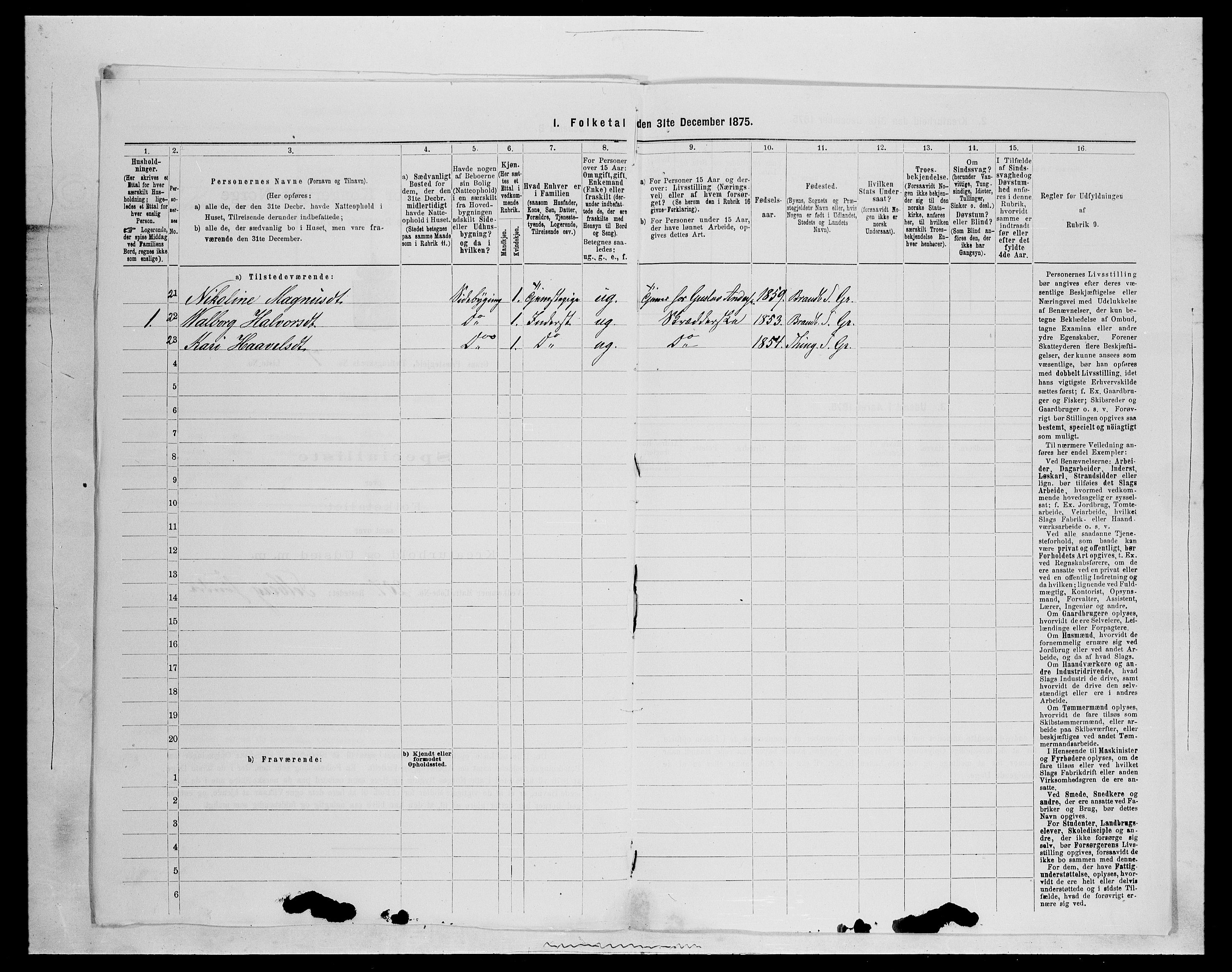 SAH, Folketelling 1875 for 0534P Gran prestegjeld, 1875, s. 1174