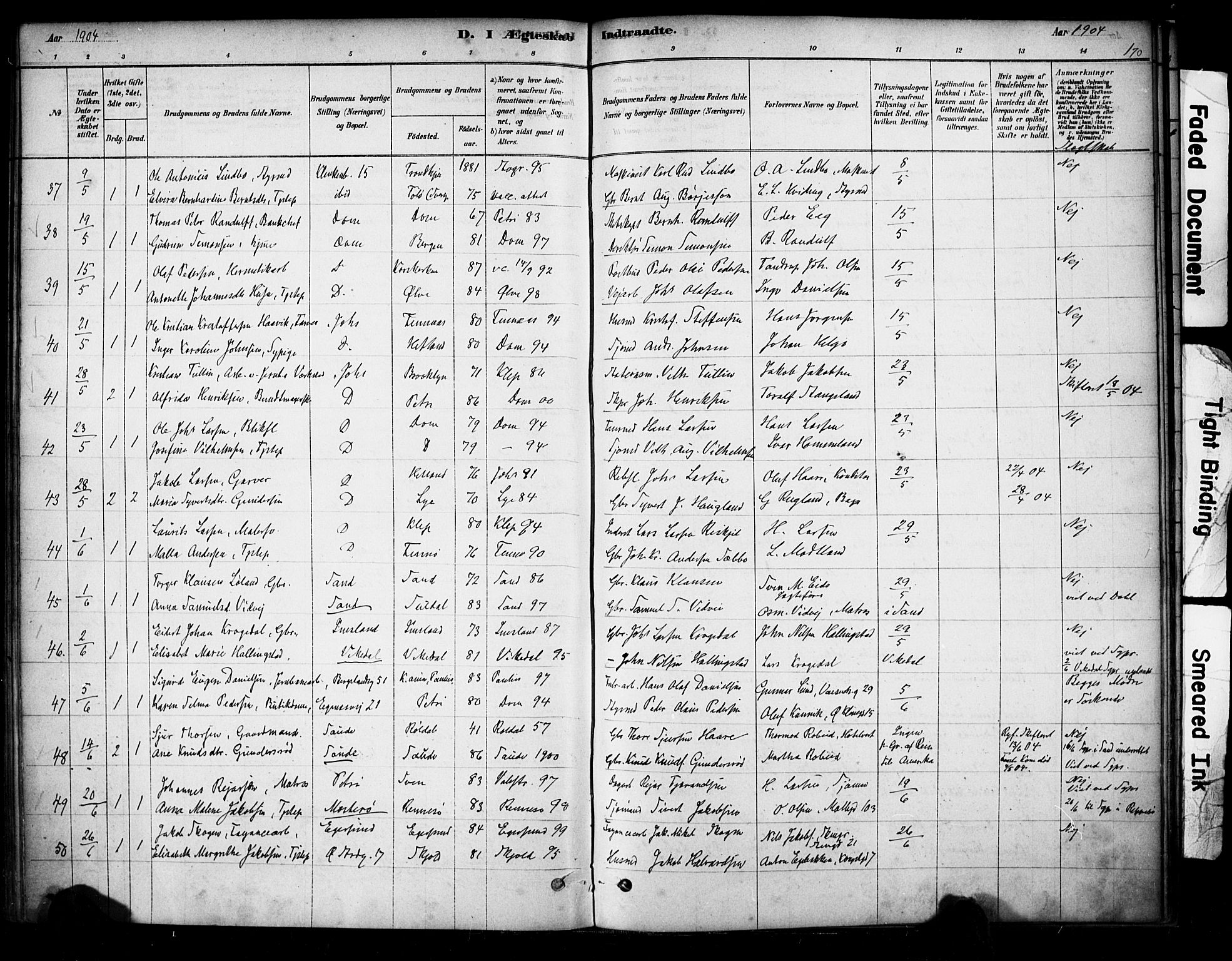 Domkirken sokneprestkontor, SAST/A-101812/001/30/30BA/L0029: Ministerialbok nr. A 28, 1878-1904, s. 170