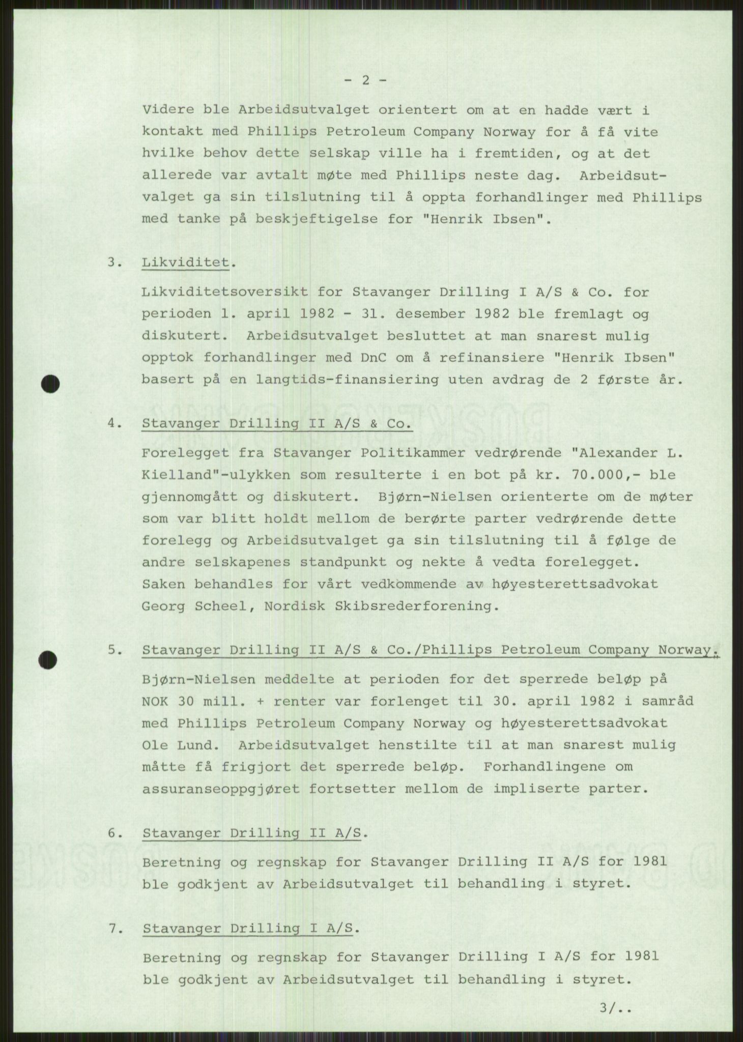 Pa 1503 - Stavanger Drilling AS, AV/SAST-A-101906/D/L0001: Korrespondanse og saksdokumenter, 1973-1982, s. 7