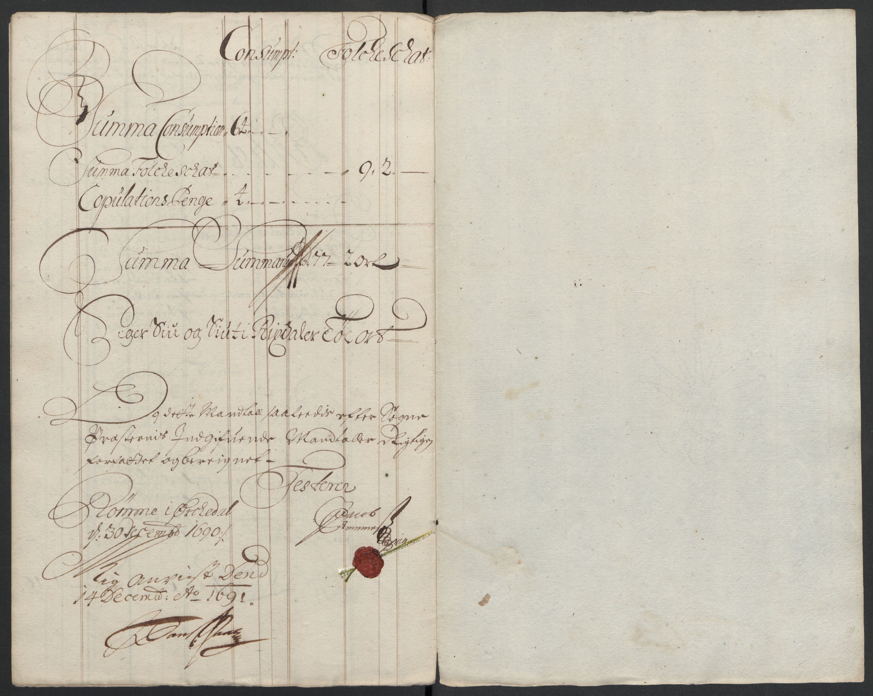 Rentekammeret inntil 1814, Reviderte regnskaper, Fogderegnskap, RA/EA-4092/R58/L3936: Fogderegnskap Orkdal, 1689-1690, s. 364