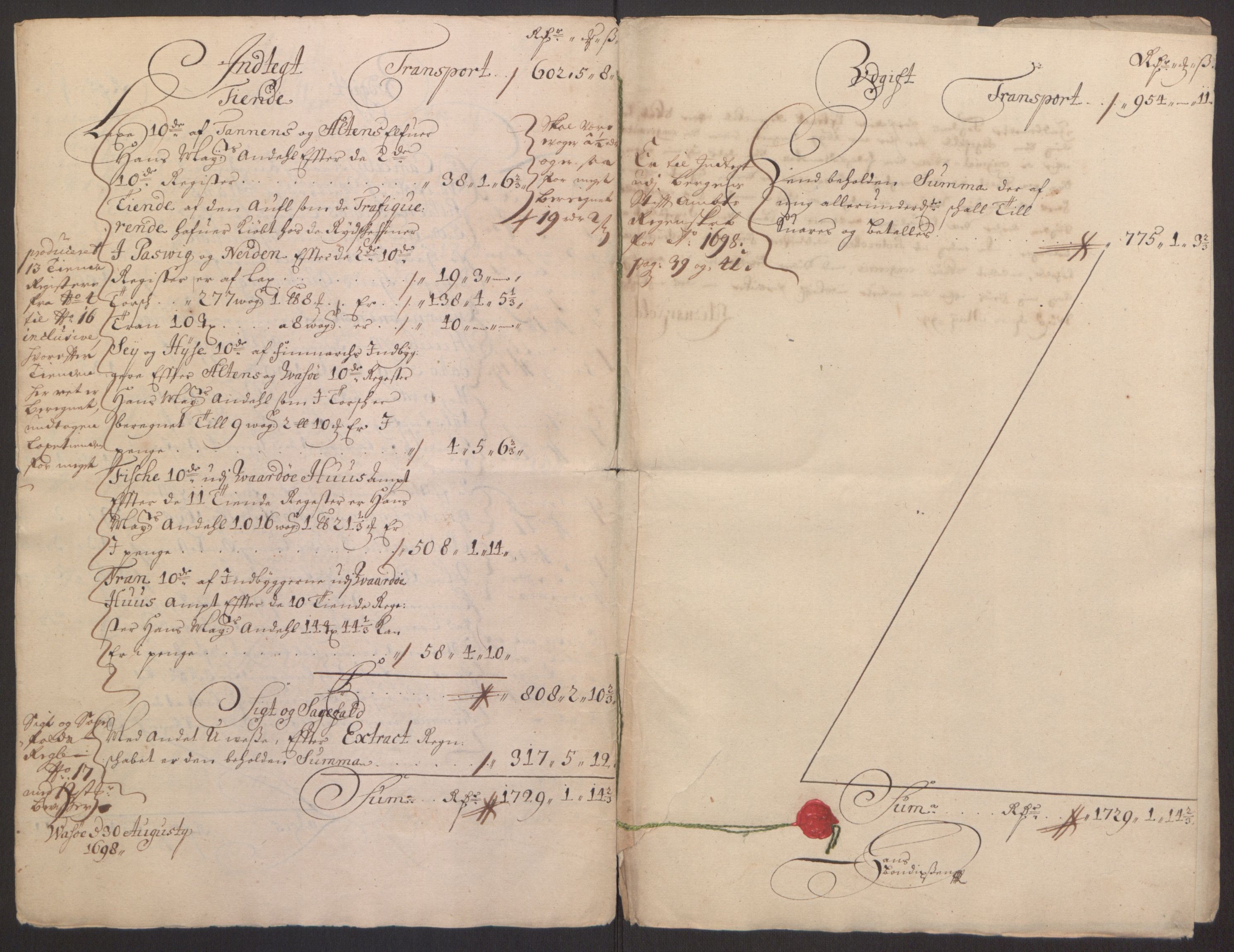Rentekammeret inntil 1814, Reviderte regnskaper, Fogderegnskap, RA/EA-4092/R69/L4851: Fogderegnskap Finnmark/Vardøhus, 1691-1700, s. 296