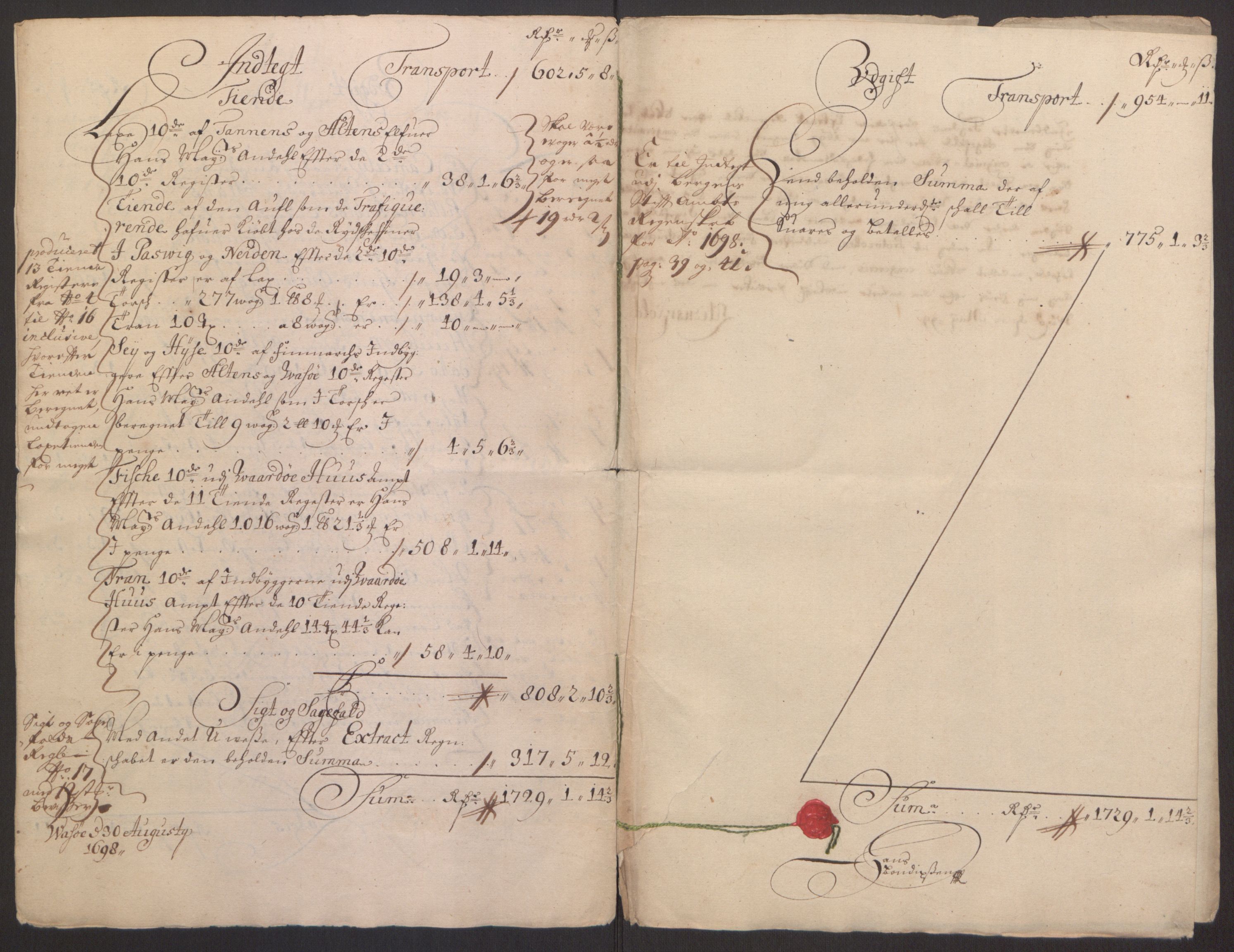 Rentekammeret inntil 1814, Reviderte regnskaper, Fogderegnskap, AV/RA-EA-4092/R69/L4851: Fogderegnskap Finnmark/Vardøhus, 1691-1700, s. 296