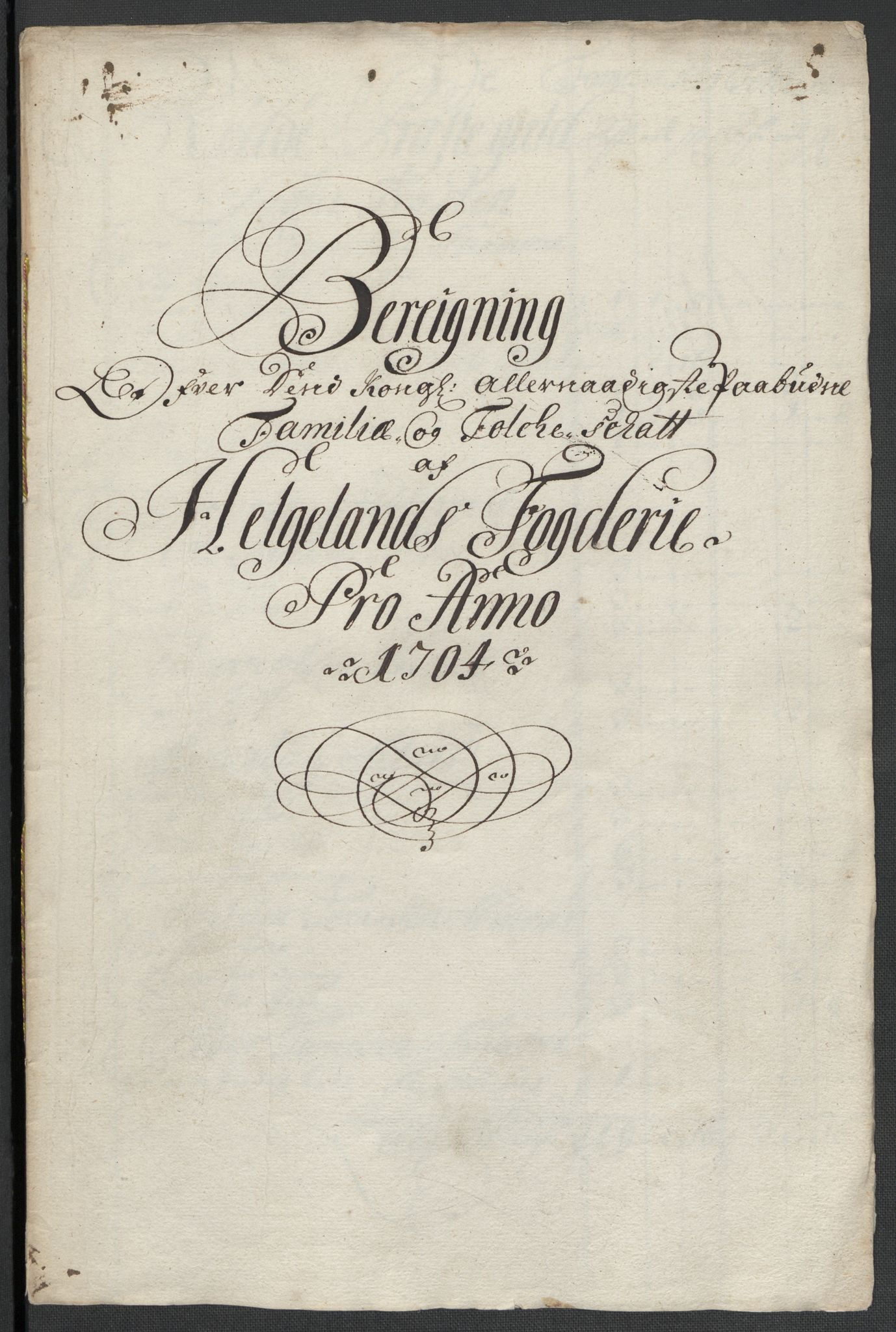 Rentekammeret inntil 1814, Reviderte regnskaper, Fogderegnskap, RA/EA-4092/R65/L4508: Fogderegnskap Helgeland, 1702-1705, s. 335