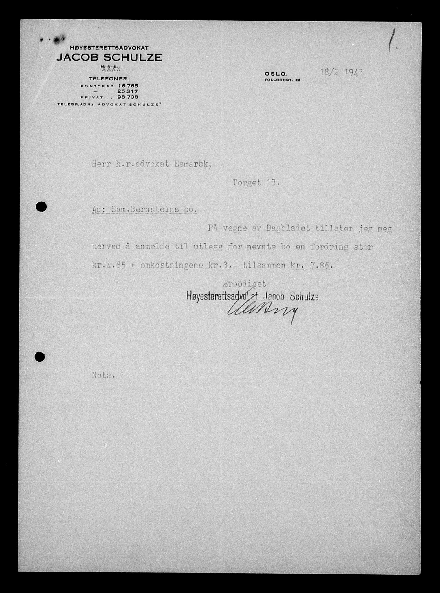 Justisdepartementet, Tilbakeføringskontoret for inndratte formuer, AV/RA-S-1564/H/Hc/Hcc/L0923: --, 1945-1947, s. 619