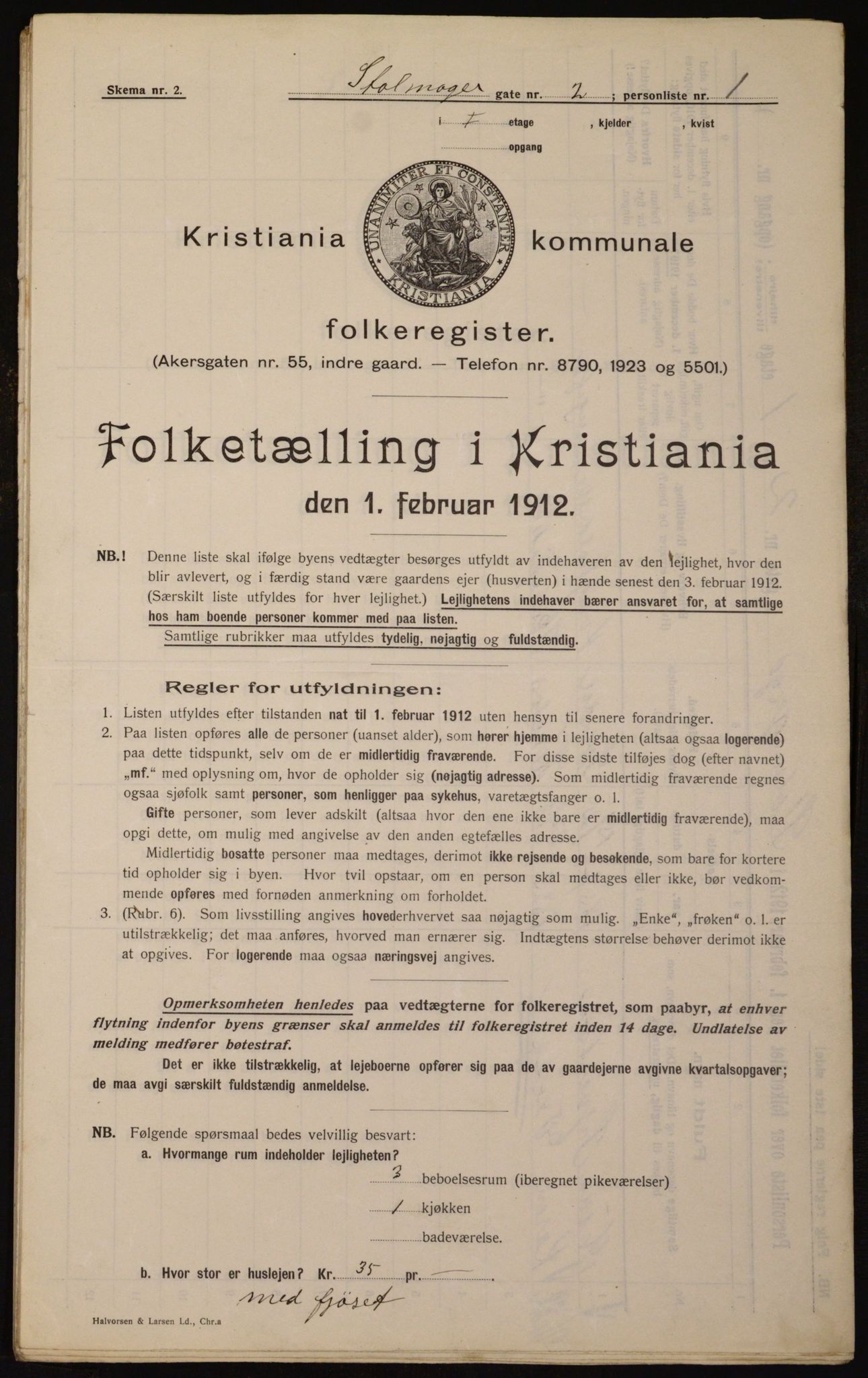 OBA, Kommunal folketelling 1.2.1912 for Kristiania, 1912, s. 102655