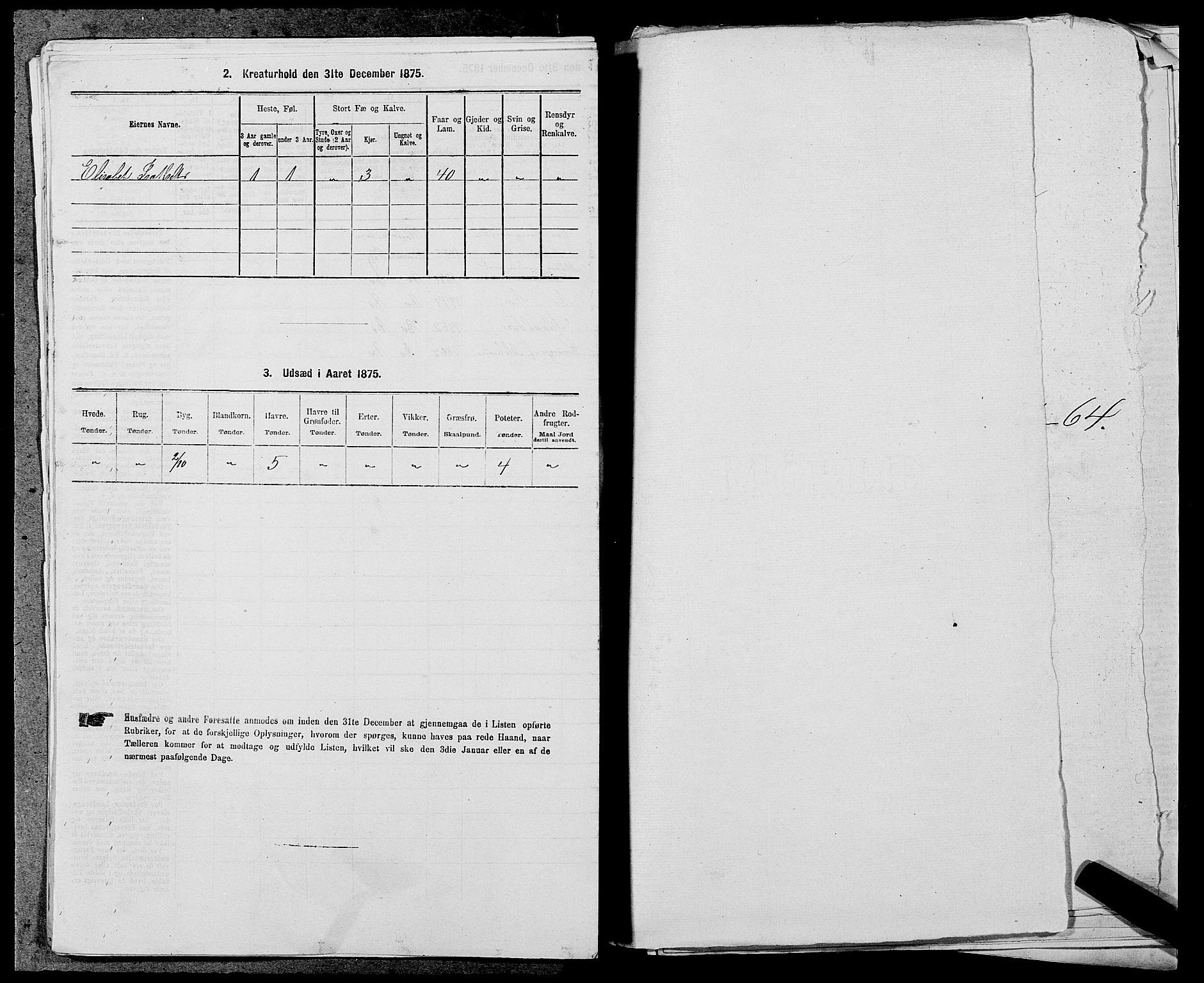 SAST, Folketelling 1875 for 1142P Rennesøy prestegjeld, 1875, s. 427