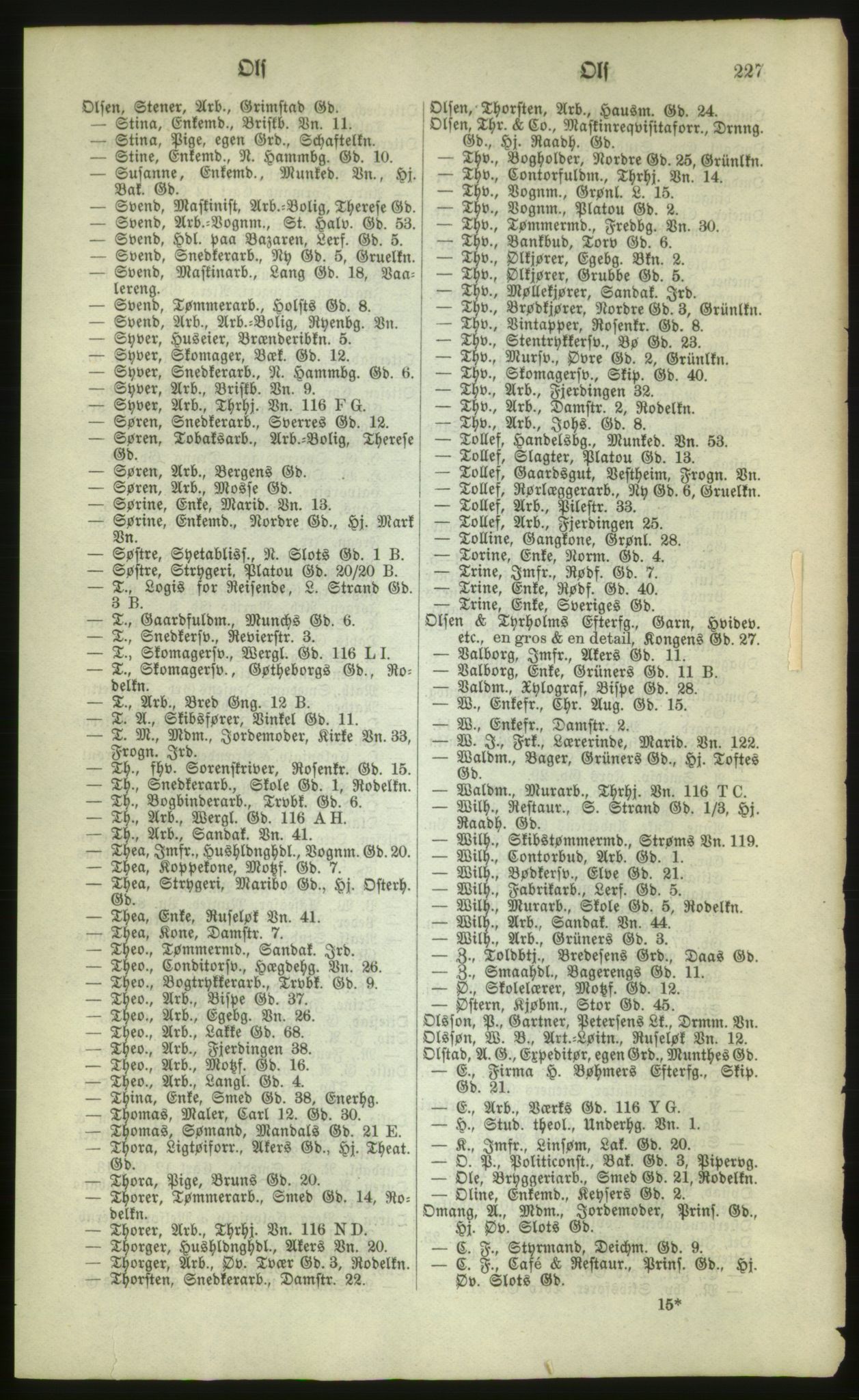 Kristiania/Oslo adressebok, PUBL/-, 1880, s. 227