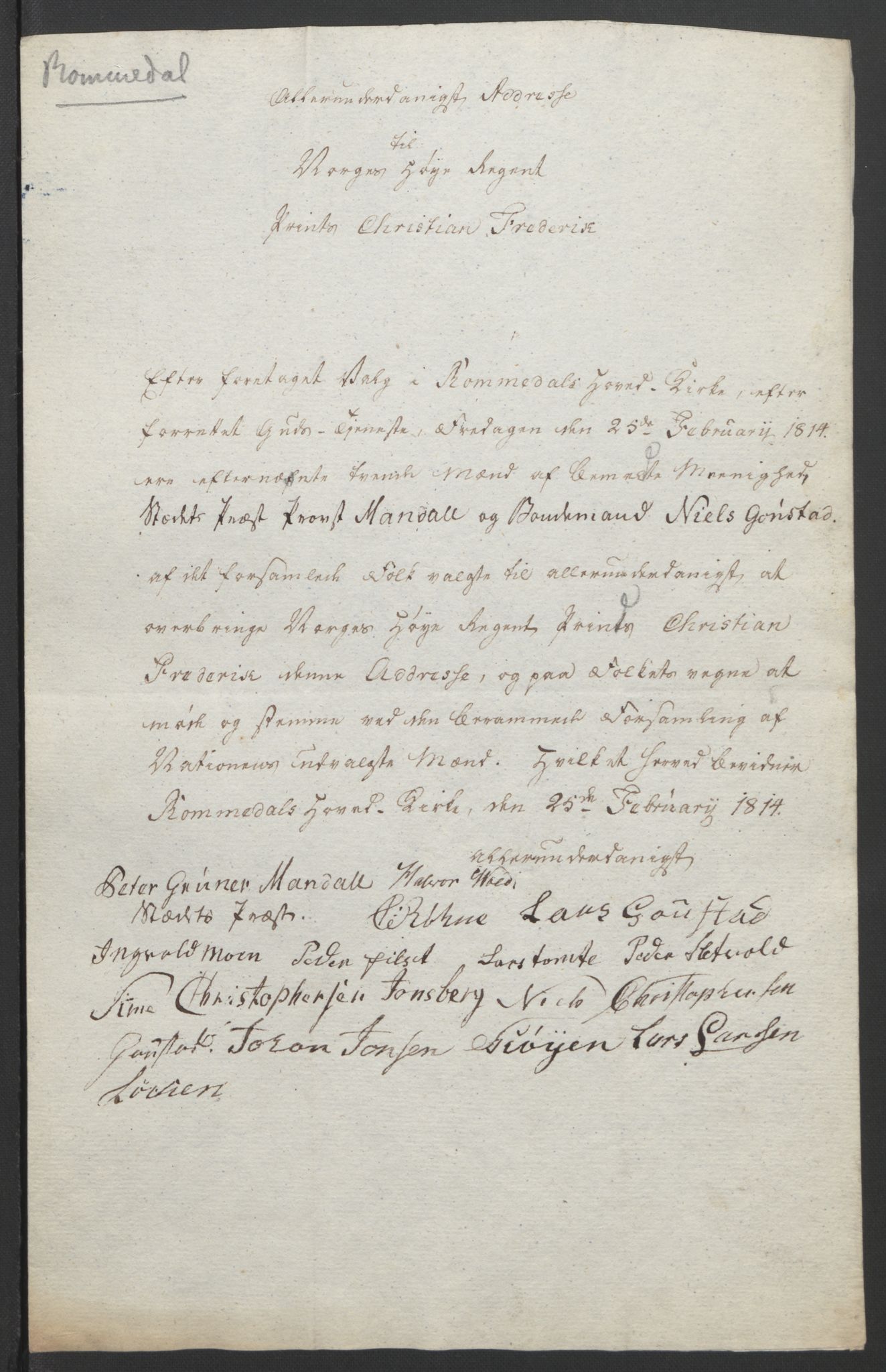 Statsrådssekretariatet, AV/RA-S-1001/D/Db/L0007: Fullmakter for Eidsvollsrepresentantene i 1814. , 1814, s. 237