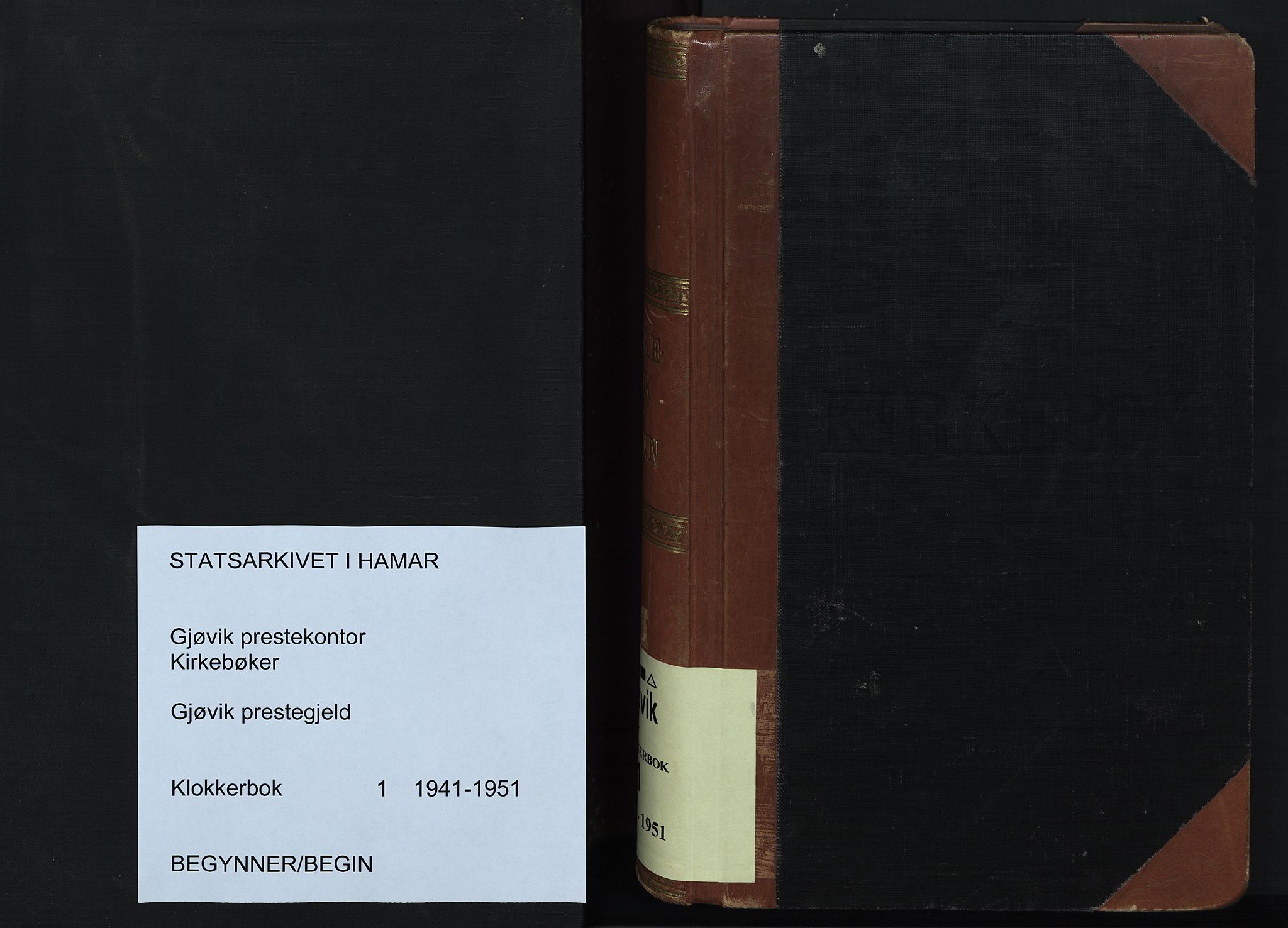 Gjøvik prestekontor, AV/SAH-PREST-098/H/Ha/Hab/L0001: Klokkerbok nr. 1, 1941-1951