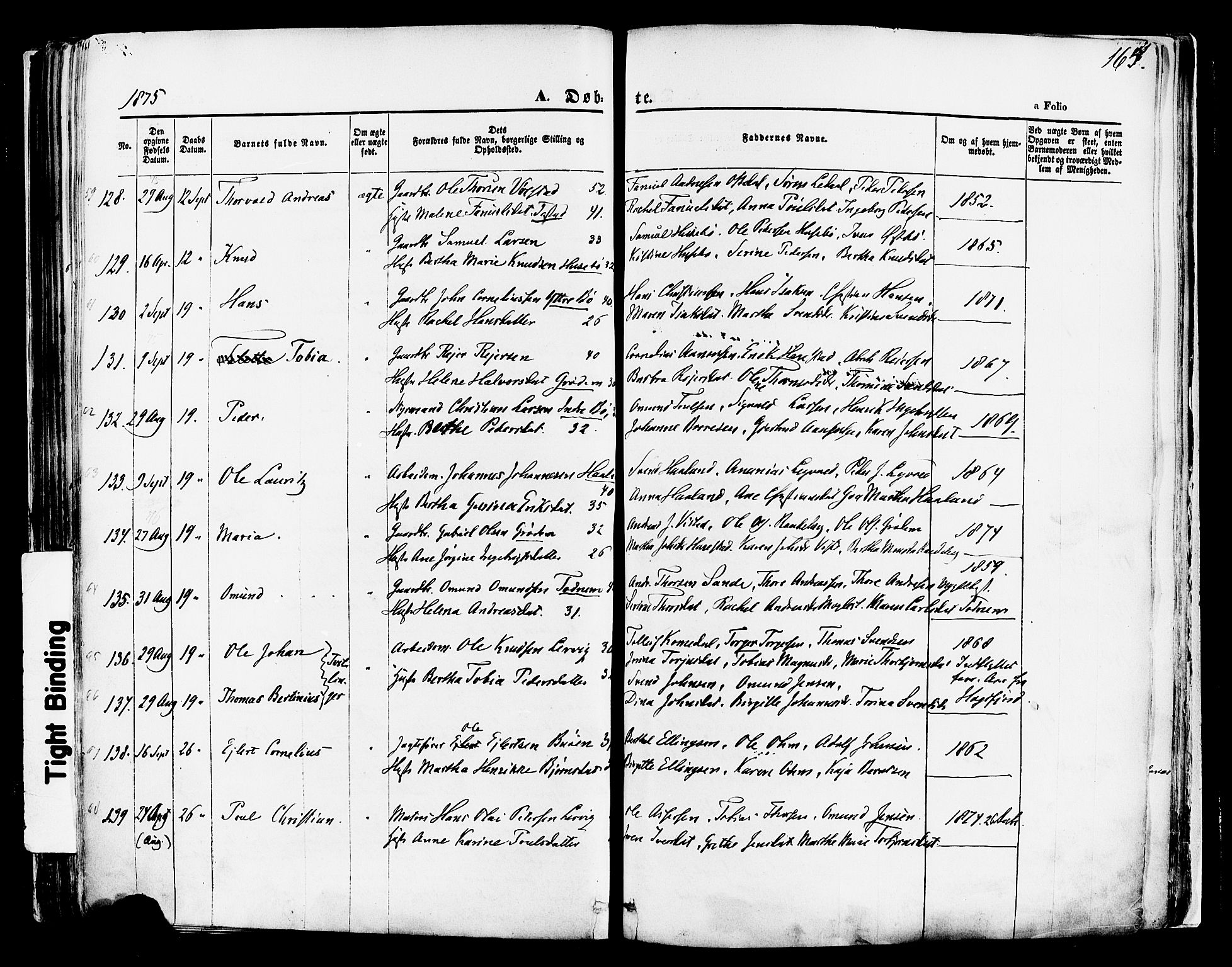 Hetland sokneprestkontor, AV/SAST-A-101826/30/30BA/L0003: Ministerialbok nr. A 3, 1862-1876, s. 165
